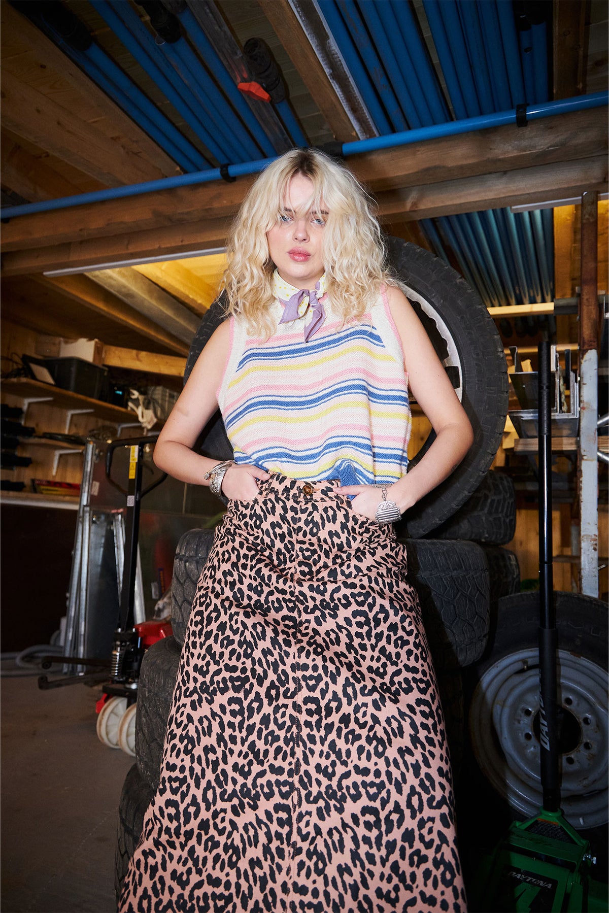 Lollys Laundry LunaLL Maxi Rock Skirt Leopardenmuster