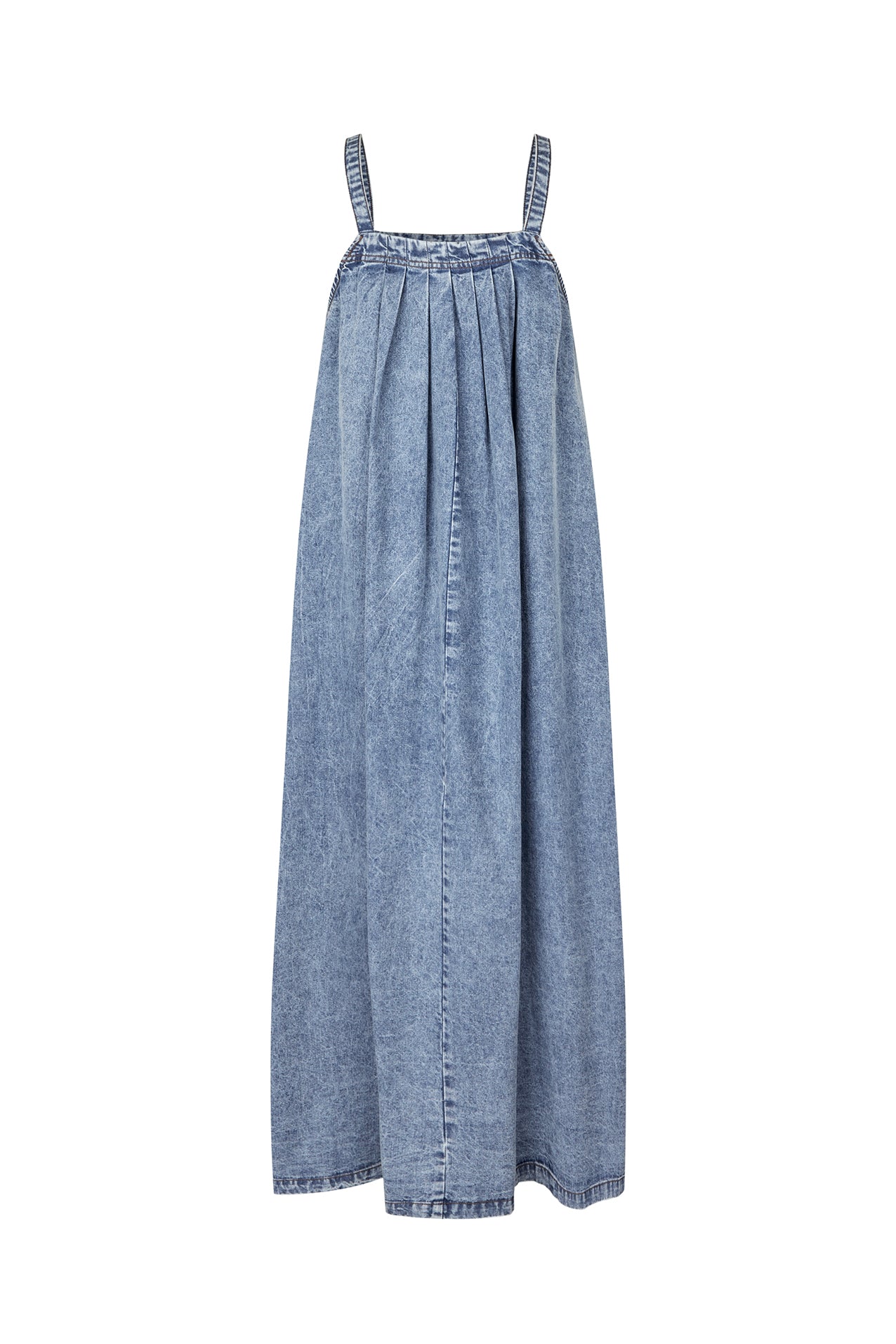 Lollys Laundry LungoLL Maxi Kleid Dress 100 Washed Denim