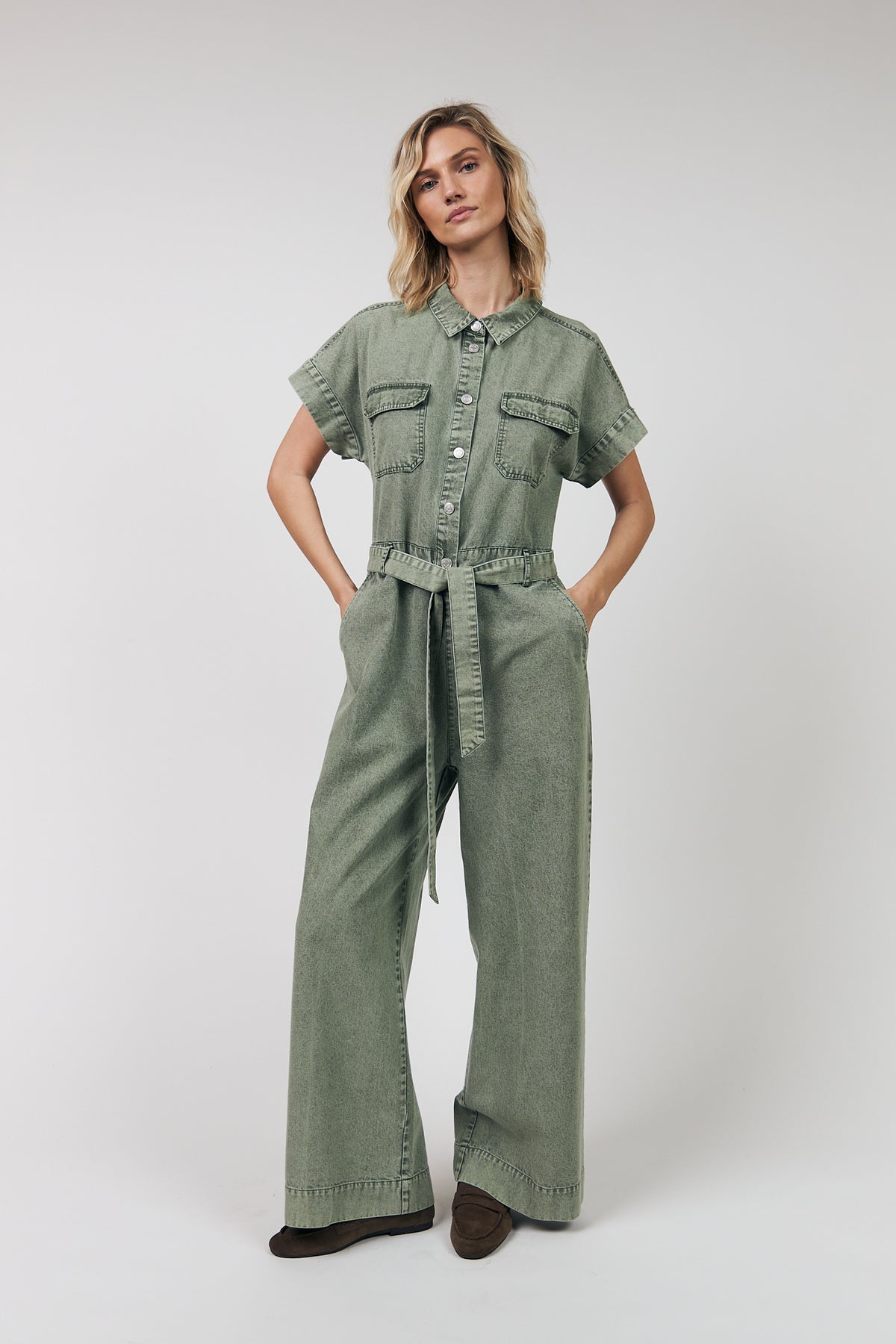 Lollys Laundry MathildeLL Jumpsuit Jumpsuit Gedämpftes Grün