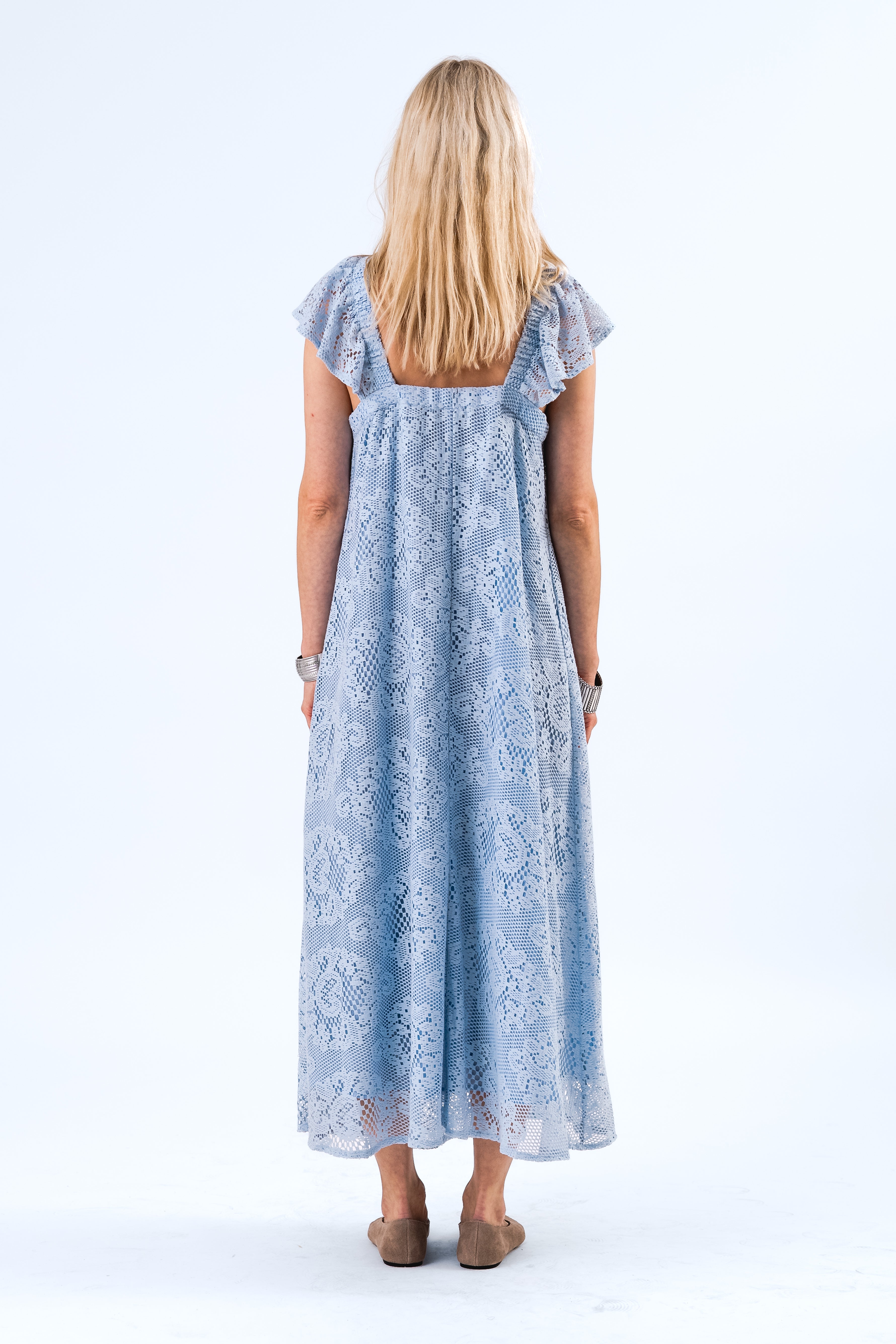 Lollys Laundry MilanLL Midi Kleid Dress Gedämpftes Blau