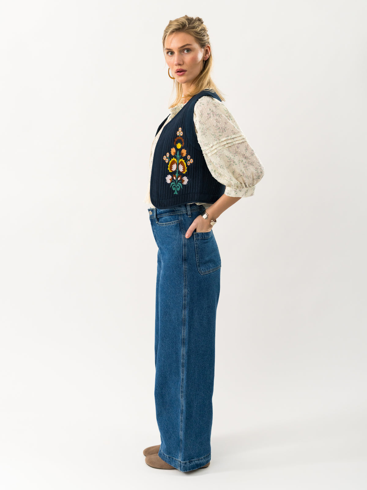 Lollys Laundry MistLL Weste Vest Dunkelblau