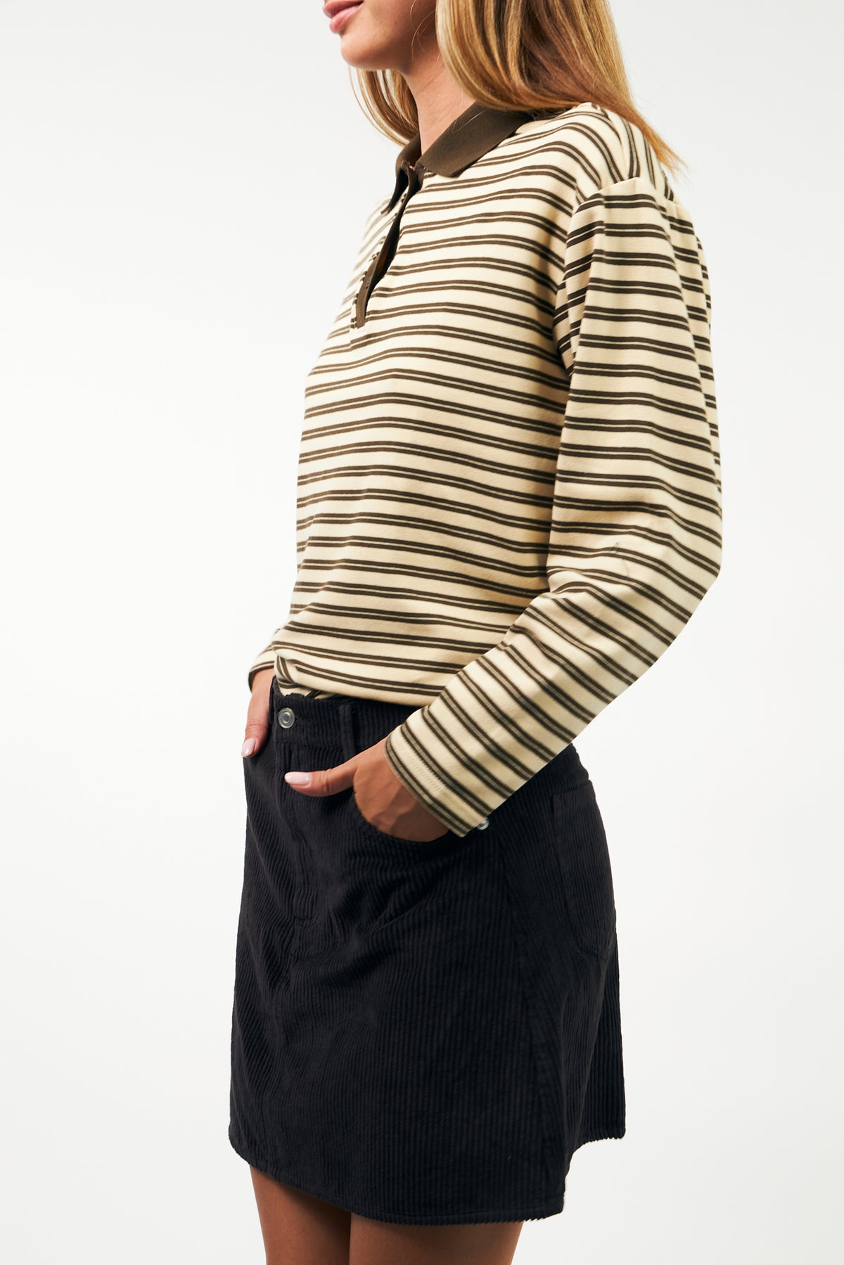 Lollys Laundry MobyLL Polo T-Shirt Sweatshirt Dunkelbraun