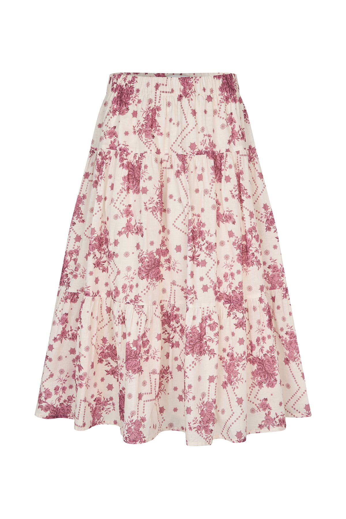Lollys Laundry MorningLL Midi Rock Skirt Blumenmuster