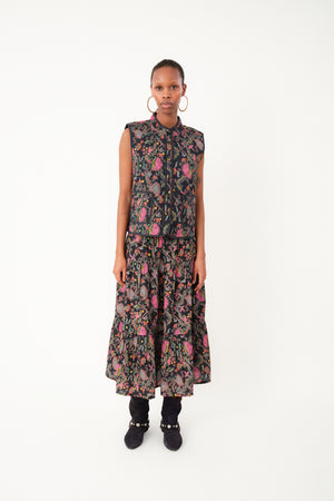 Lollys Laundry MorningLL Midi Röcke Skirt 74 Flower Print