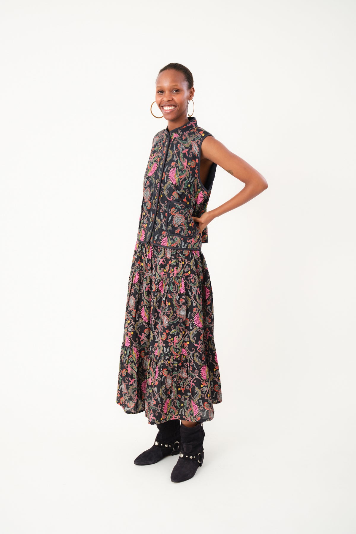 Lollys Laundry MorningLL Midi Röcke Skirt Blumenmuster