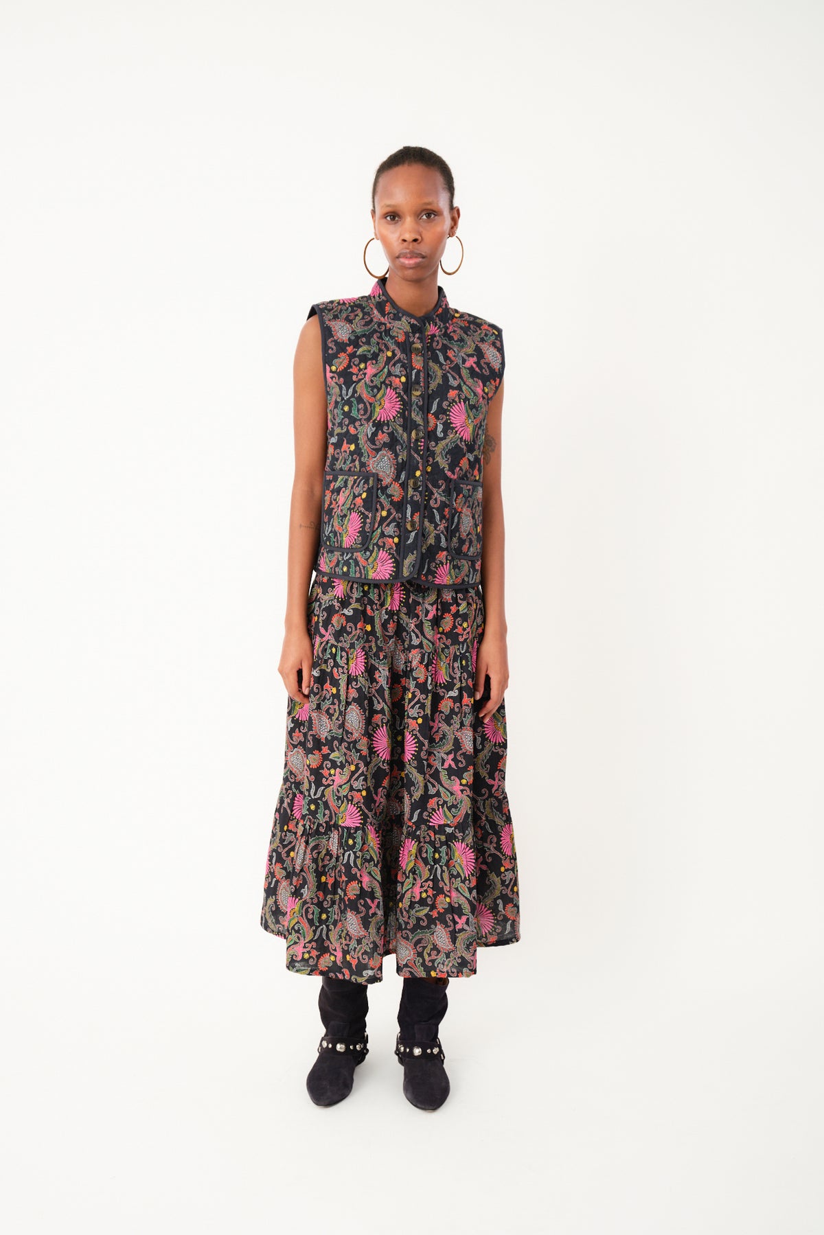 Lollys Laundry MorningLL Midi Röcke Skirt Blumenmuster
