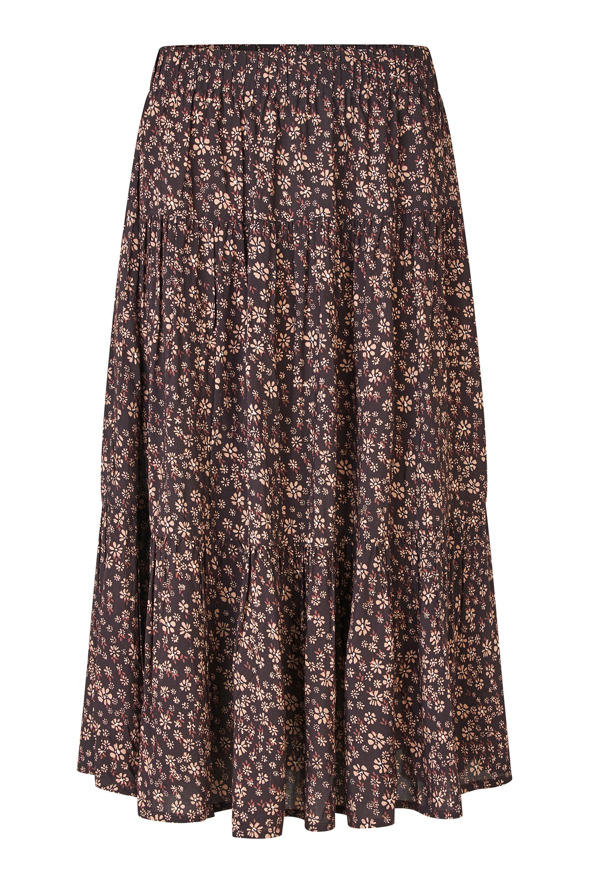 Lollys Laundry MorningLL Midi Röcke Skirt Dunkelbraun