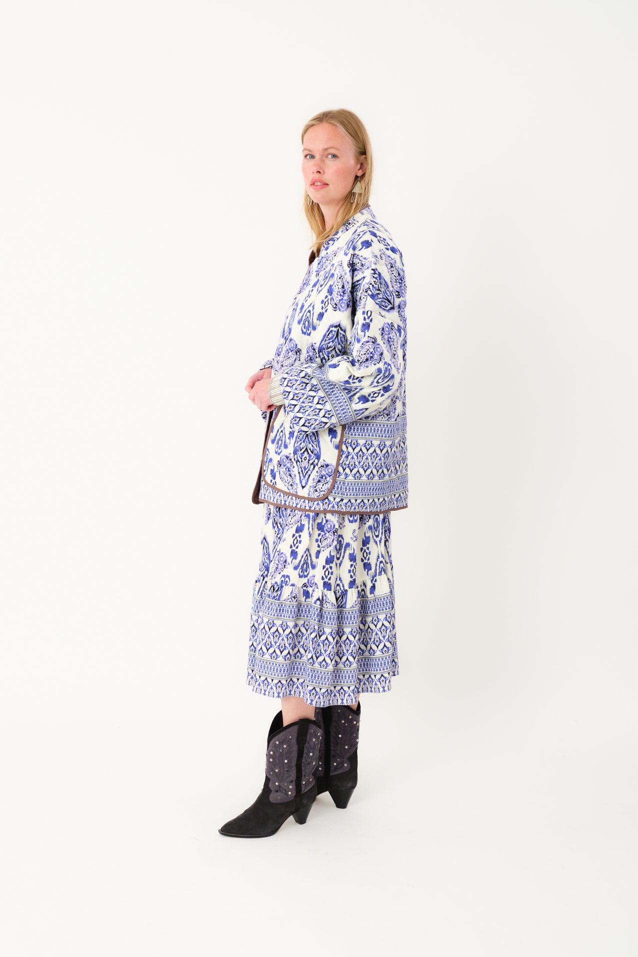 Lollys Laundry MorningLL Midi Röcke Skirt 20 Blue