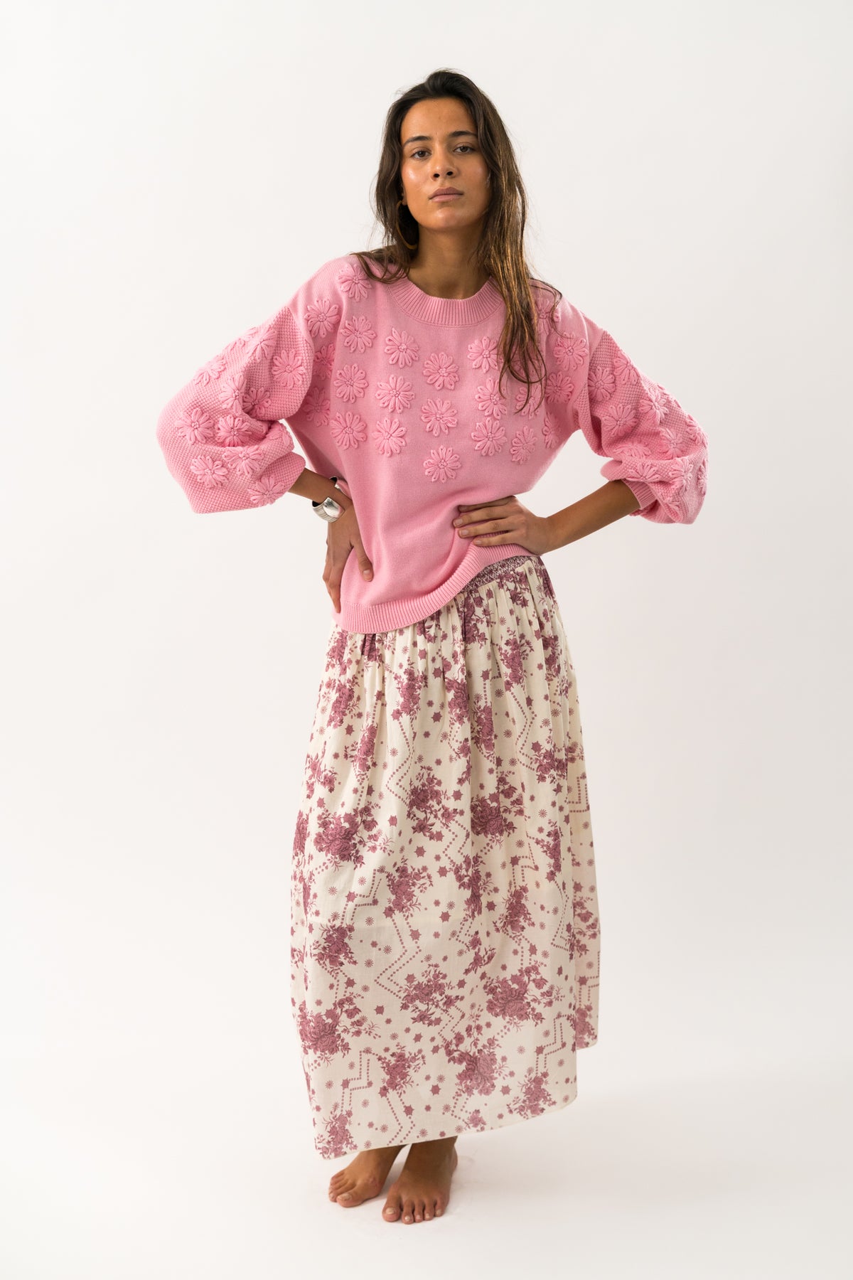 Lollys Laundry MusaLL Strickpullover Jumper Neon pink