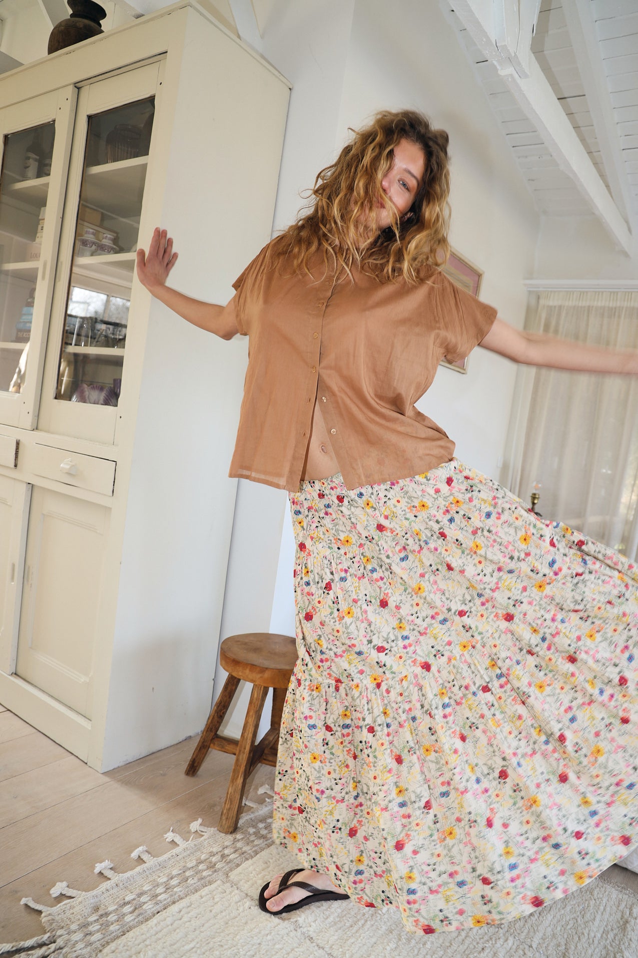 Lollys Laundry MyaLL Bluse Shirt Camelbraun