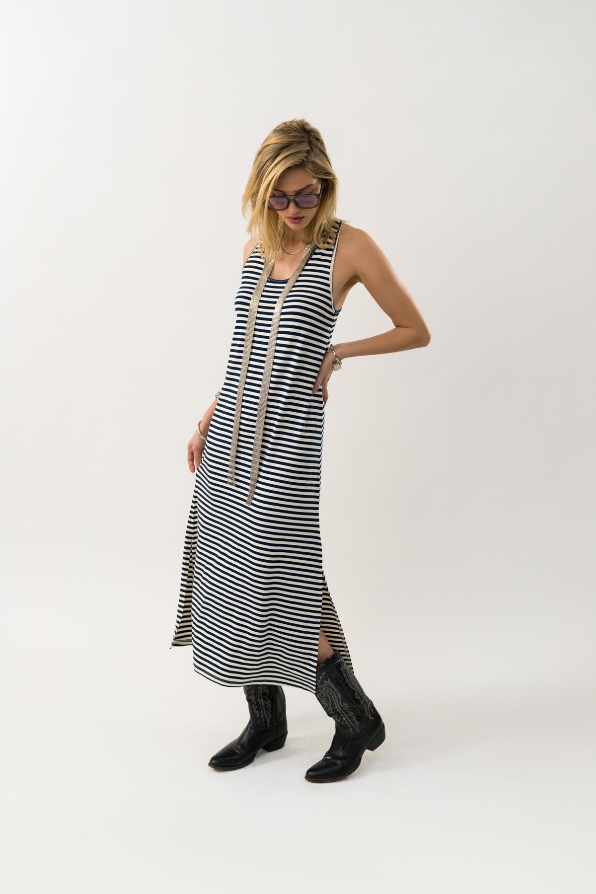 Lollys Laundry MylaLL Maxi Kleid Dress Dunkelblau