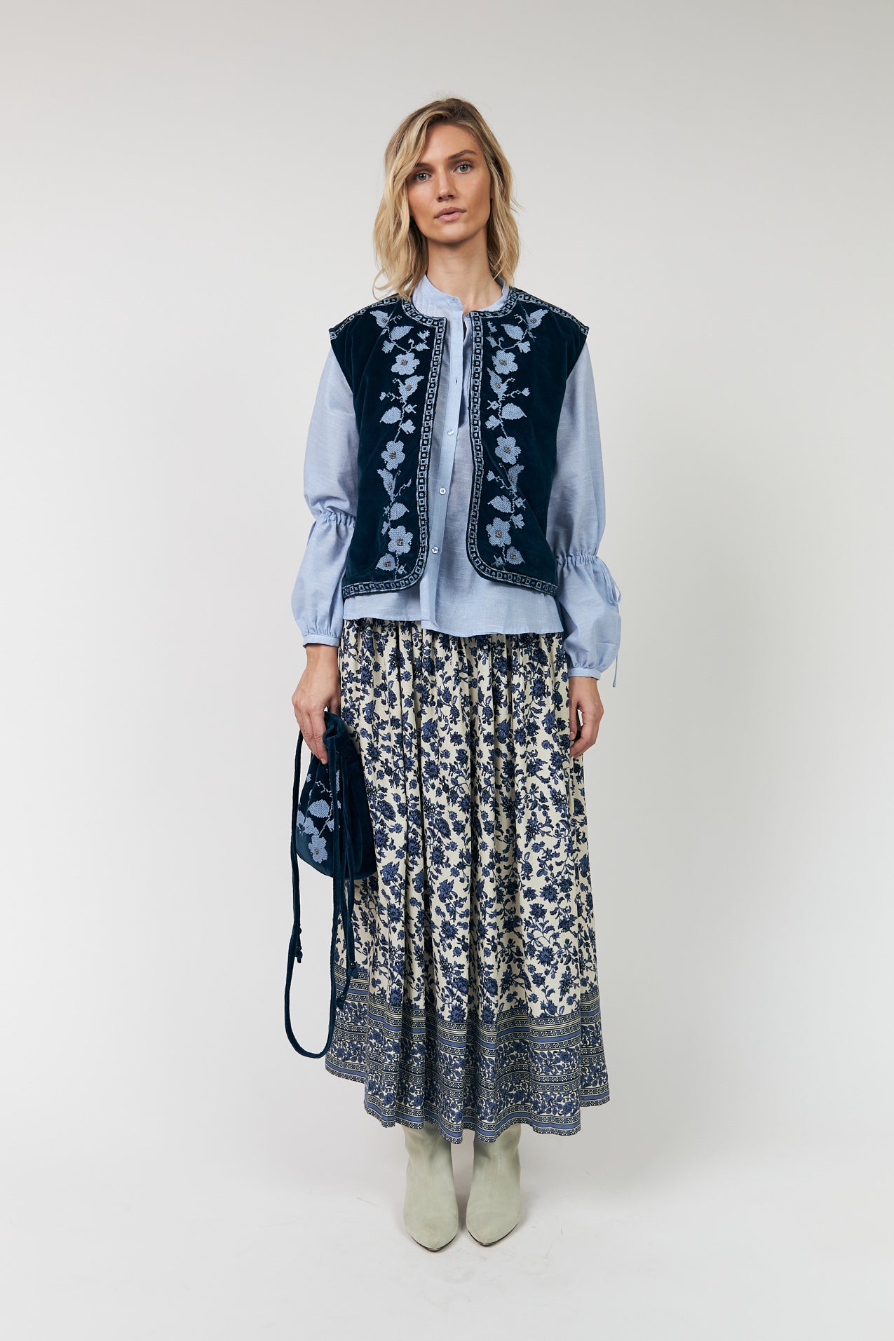 Lollys Laundry MyraLL Maxirock Skirt 20 Blue