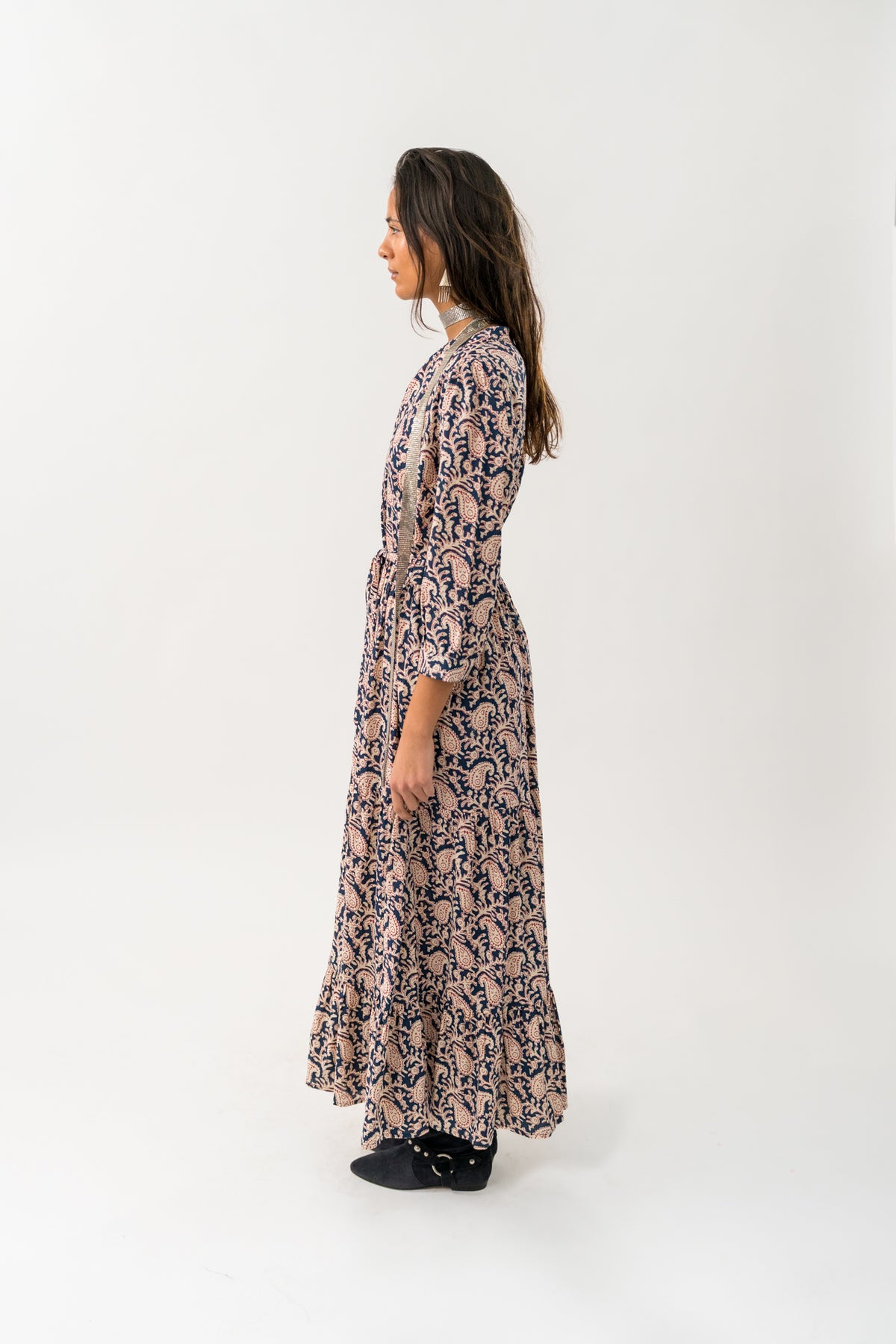 Lollys Laundry NeeLL Maxi Kleid 3/4 Dress Grafikprint