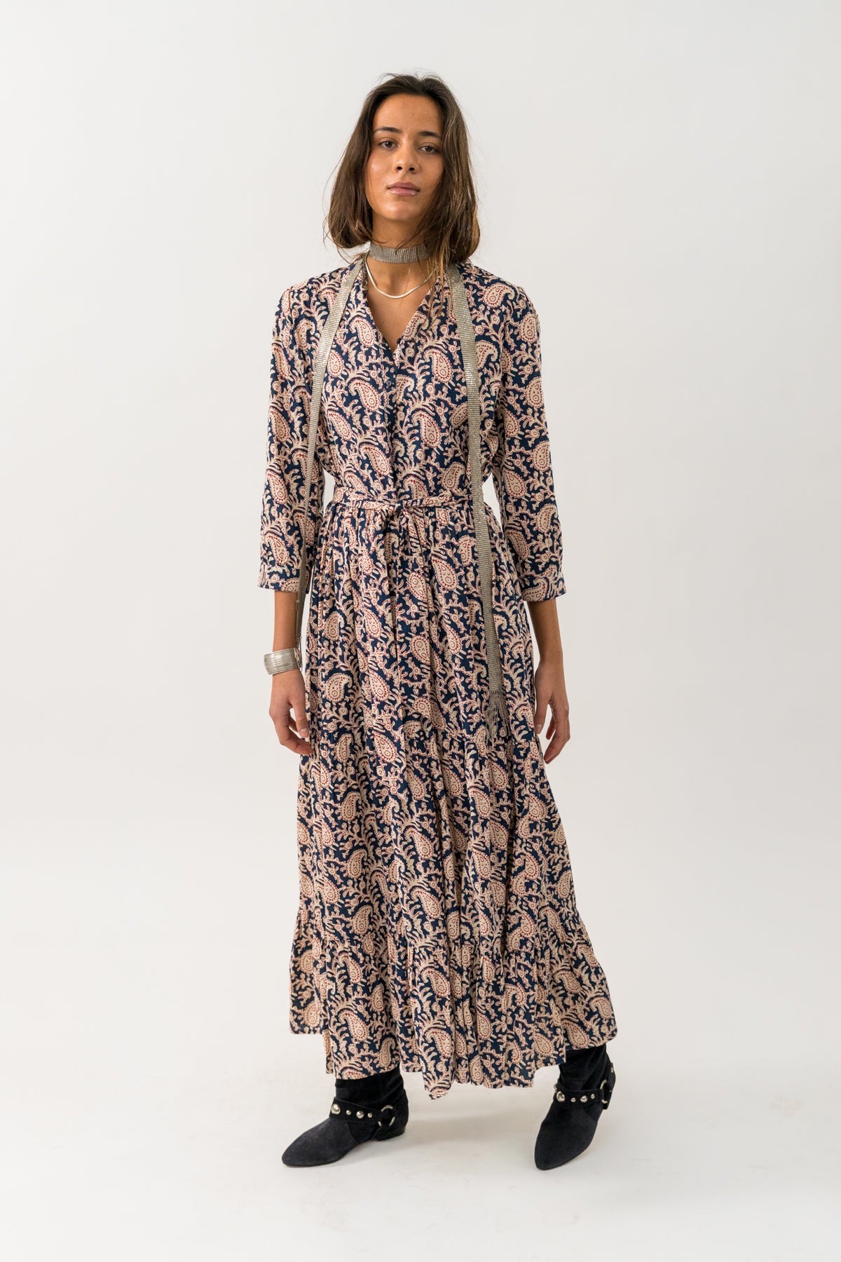 Lollys Laundry NeeLL Maxi Kleid 3/4 Dress Grafikprint