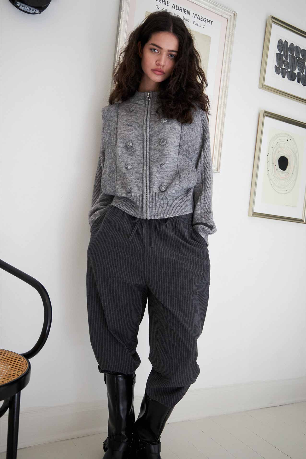 Lollys Laundry NoviaLL Cardigan Cardigan 13 Light Grey Melange