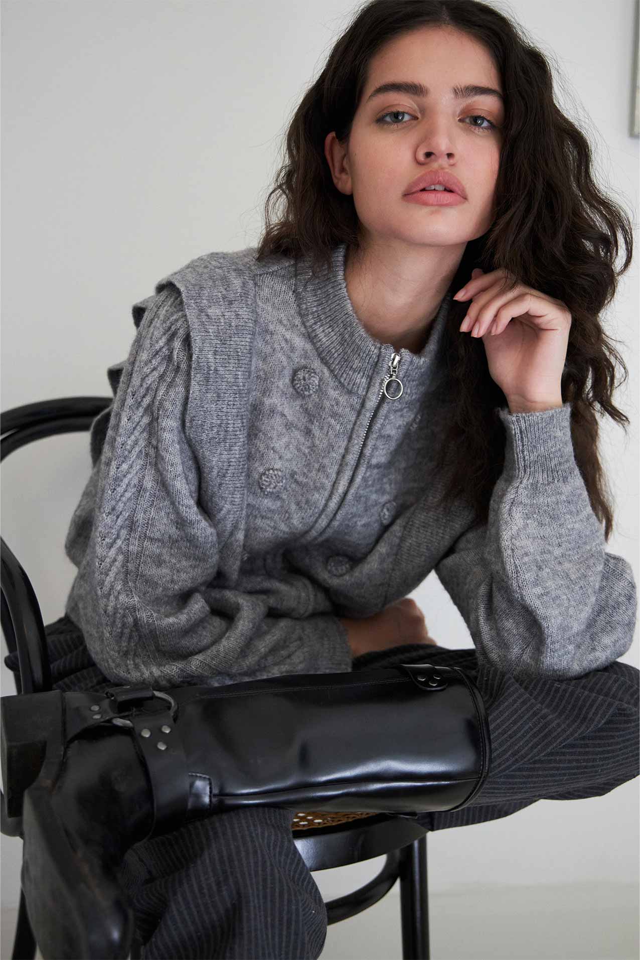 NoviaLL Cardigan - Light Grey Melange