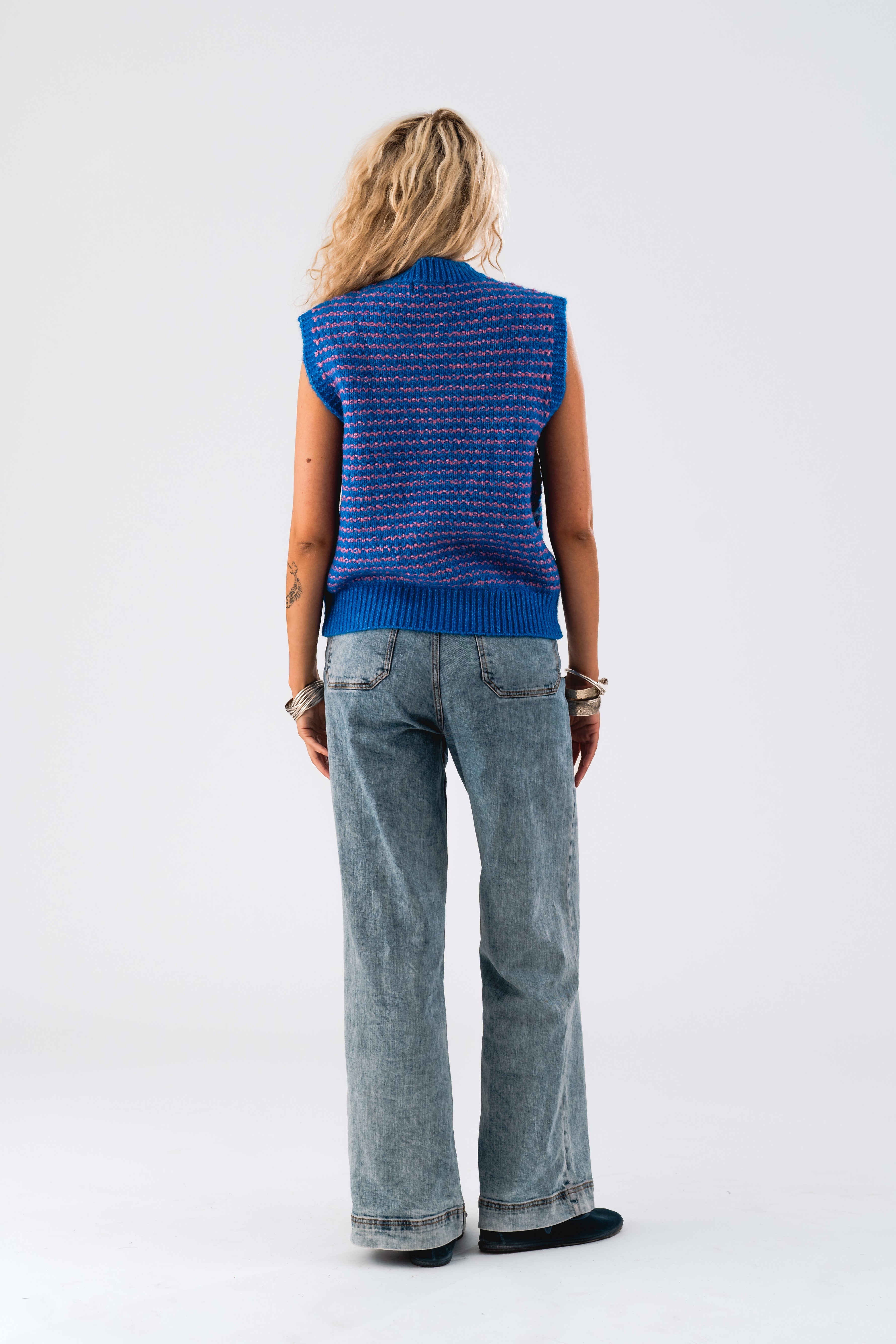 NynneLL Knit Vest SL - Blue