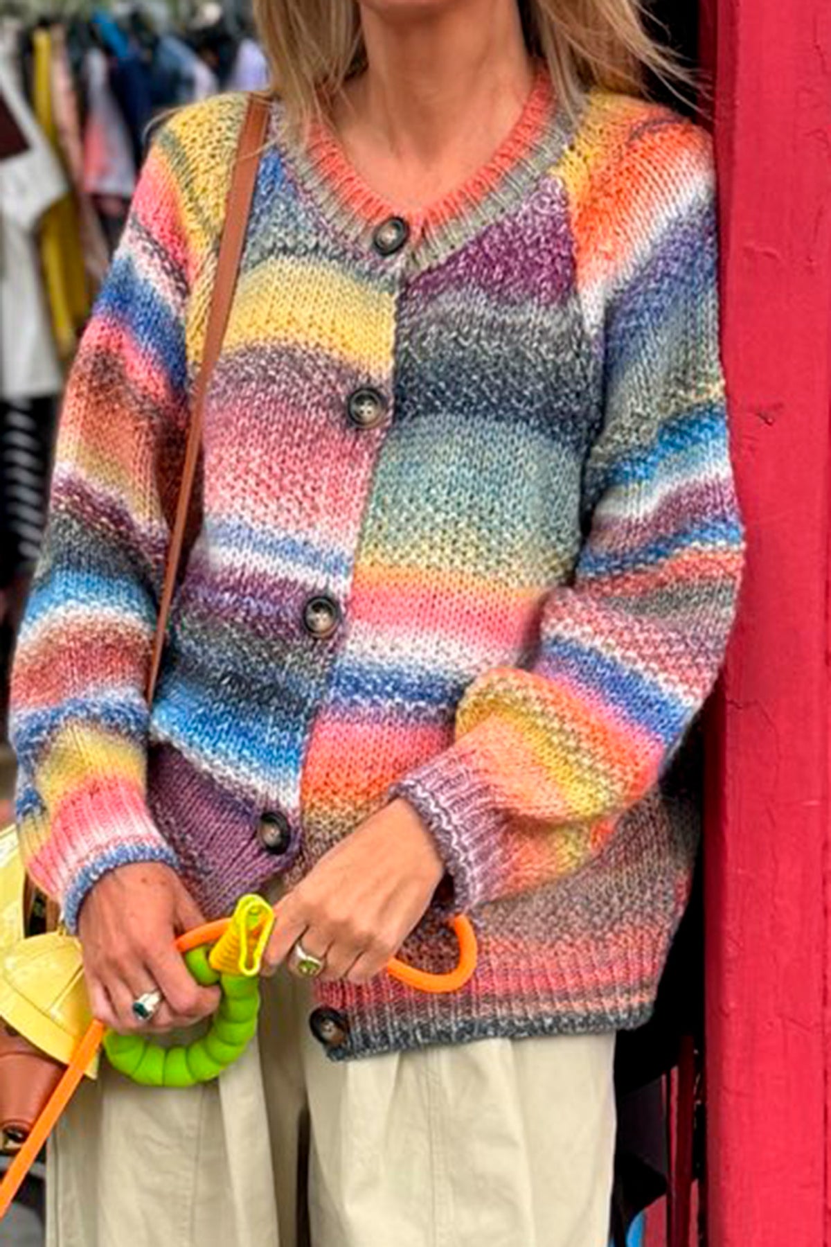 Lollys Laundry PadovaLL Strick Cardigan Cardigan Multicolor