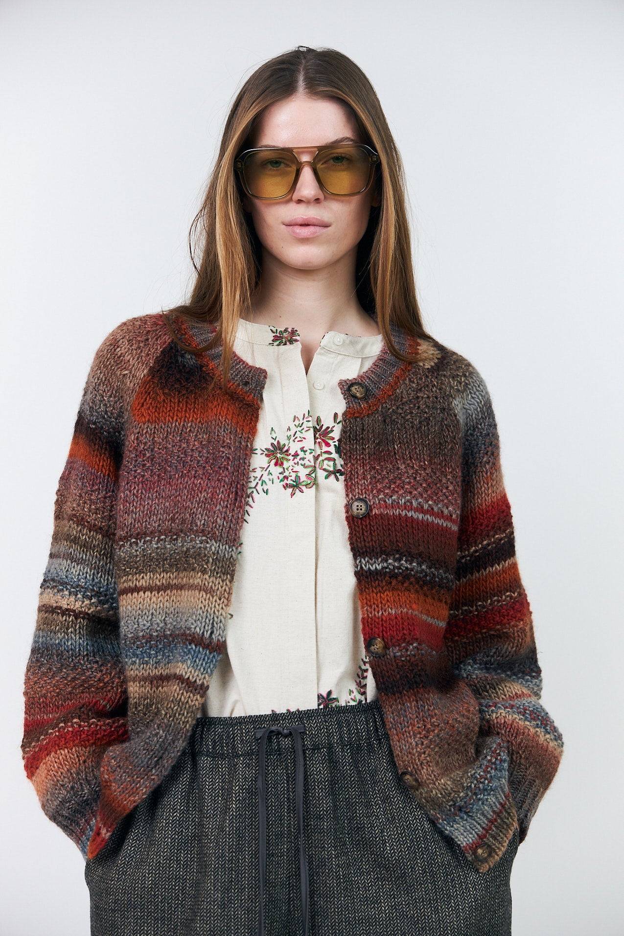 Lollys Laundry PadovaLL Strickjacke Cardigan Rostbraun
