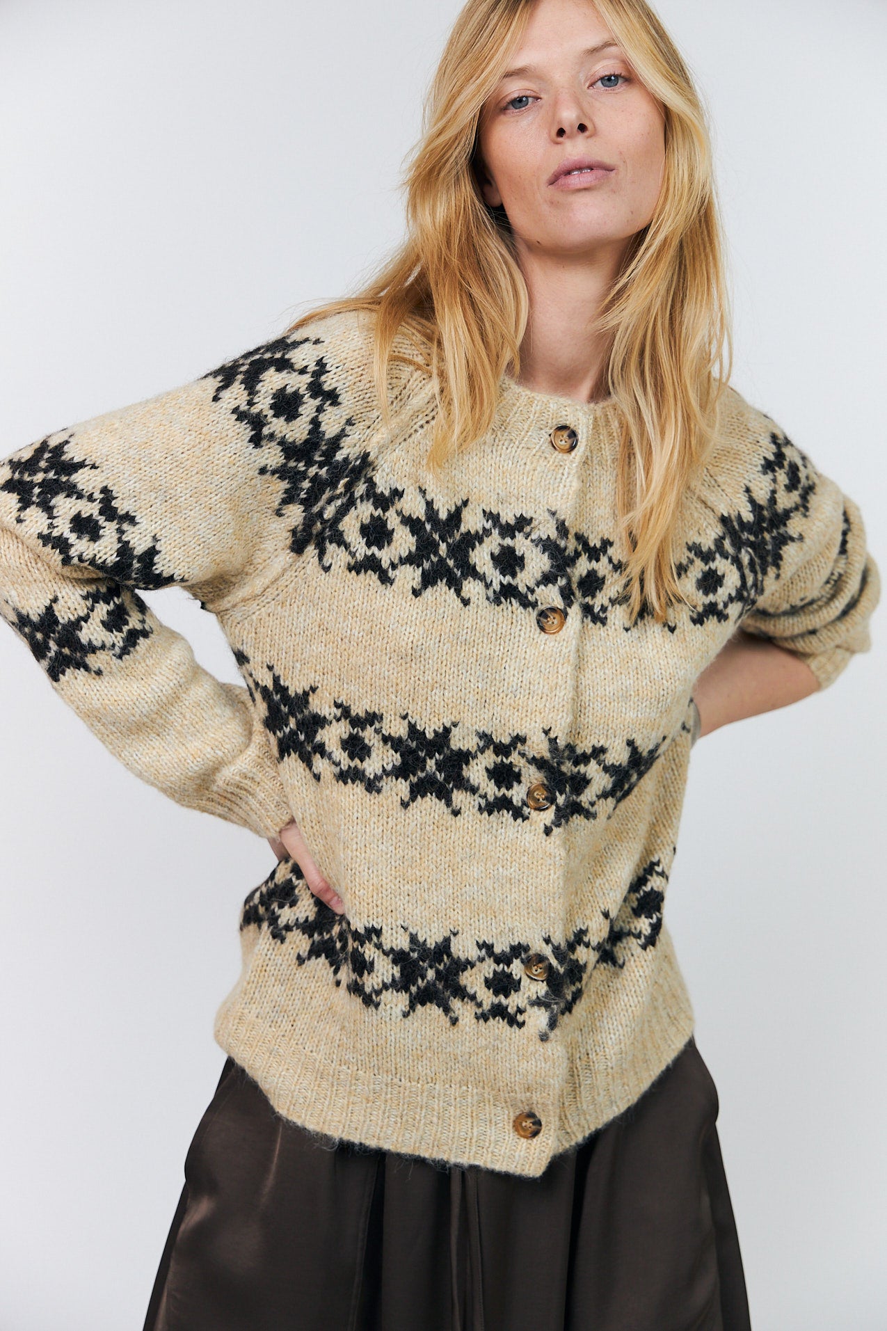 Lollys Laundry PadovaLL Strickjacke Cardigan Creme