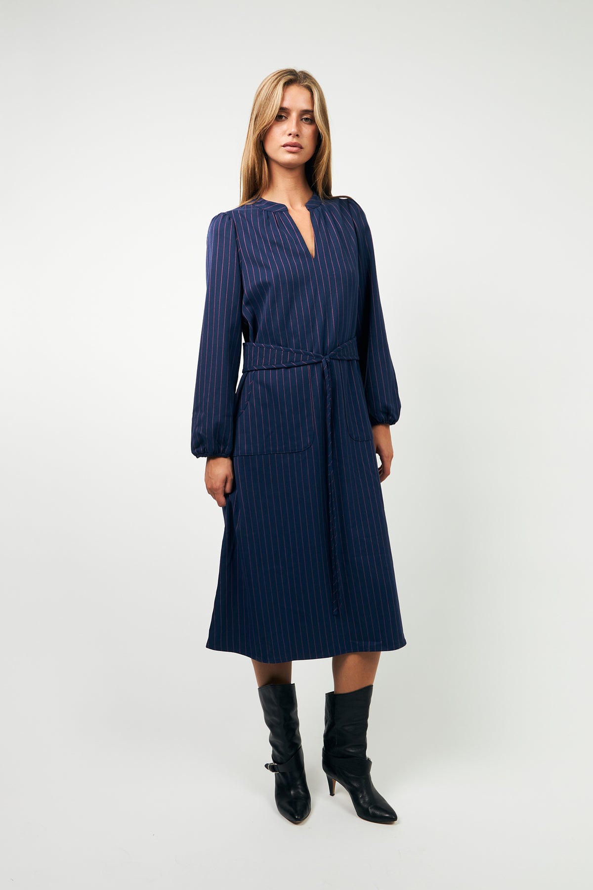Lollys Laundry ParisLL Midi Kleid Dress Navy