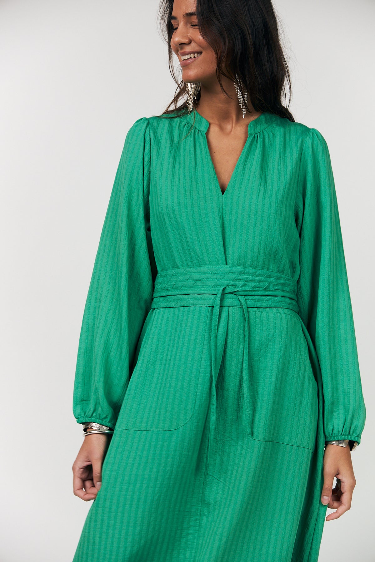 Lollys Laundry ParisLL Midi Kleid Dress Grün