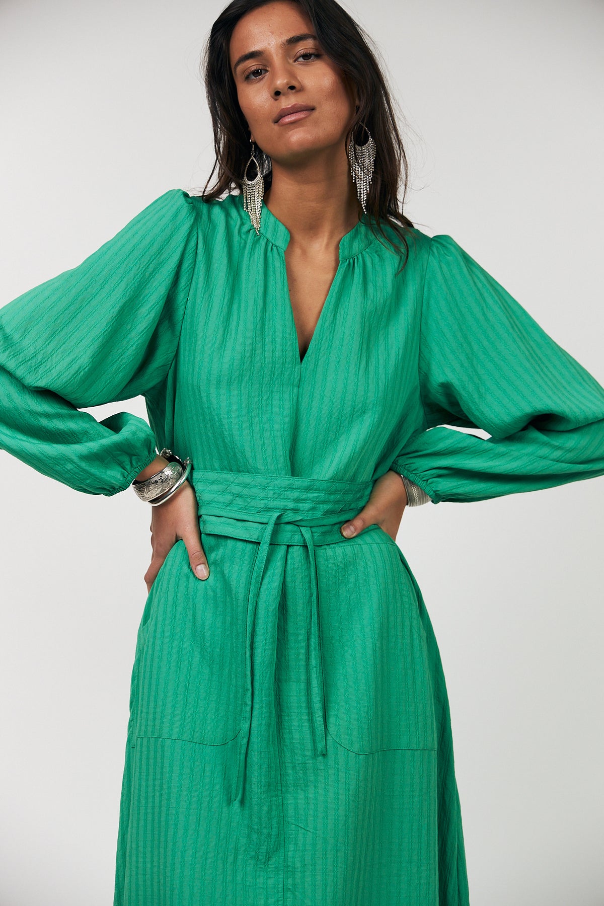 Lollys Laundry ParisLL Midi Kleid Dress Grün
