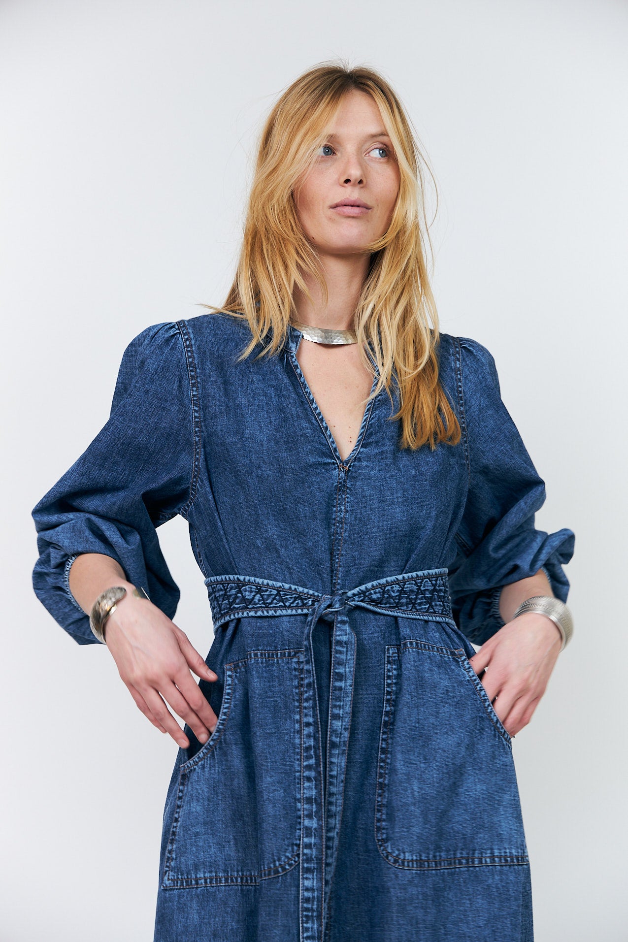 Lollys Laundry ParisLL Midi Kleid Dress Blau