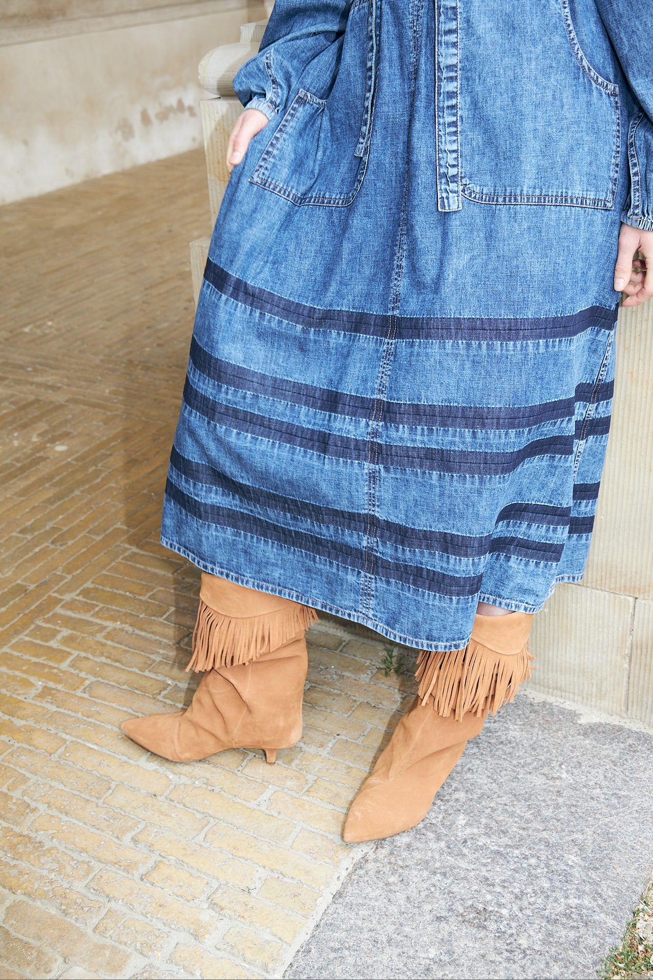 Lollys Laundry ParisLL Midi Kleid Dress Blau