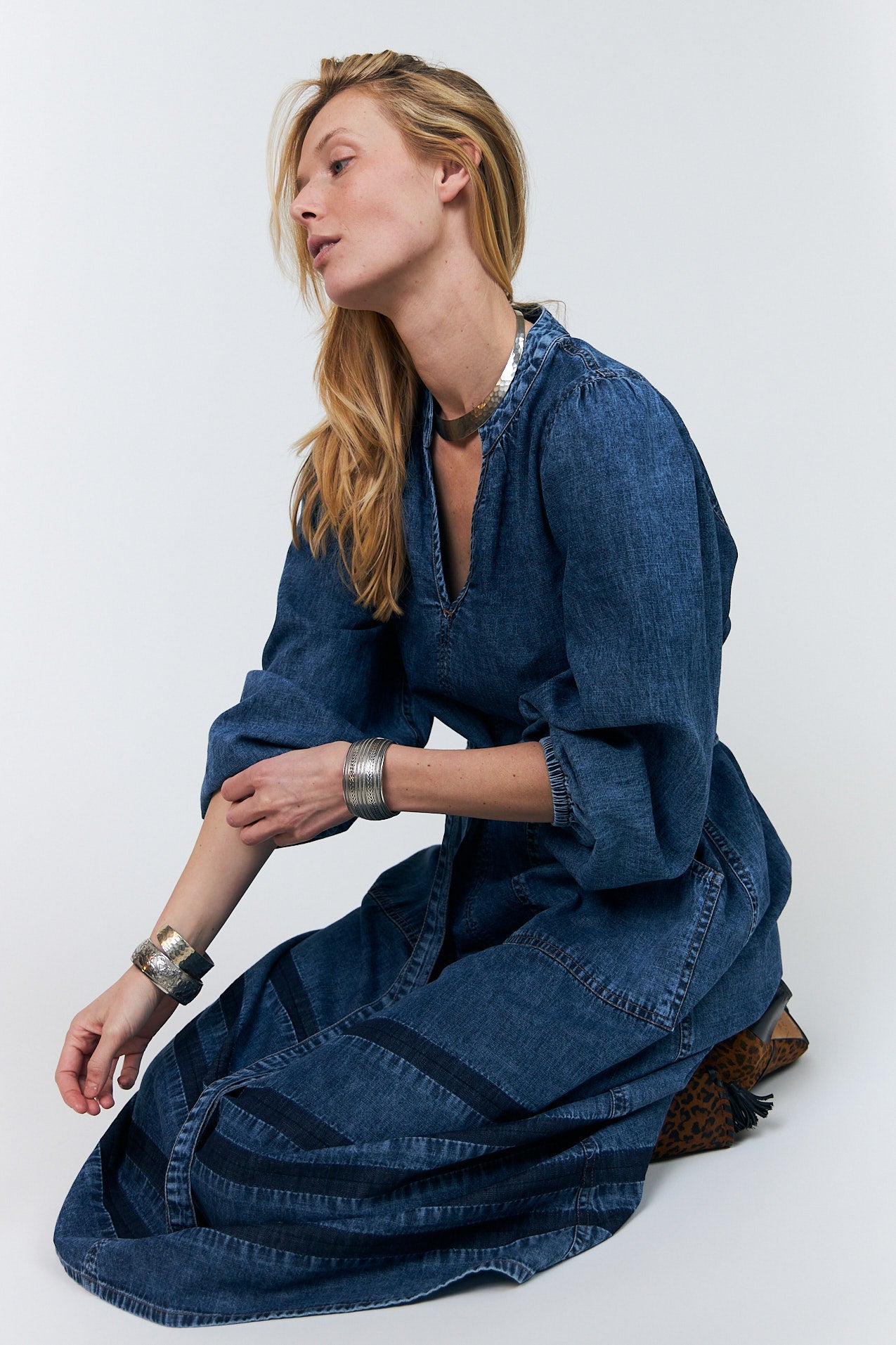 Lollys Laundry ParisLL Midi Kleid Dress Blau