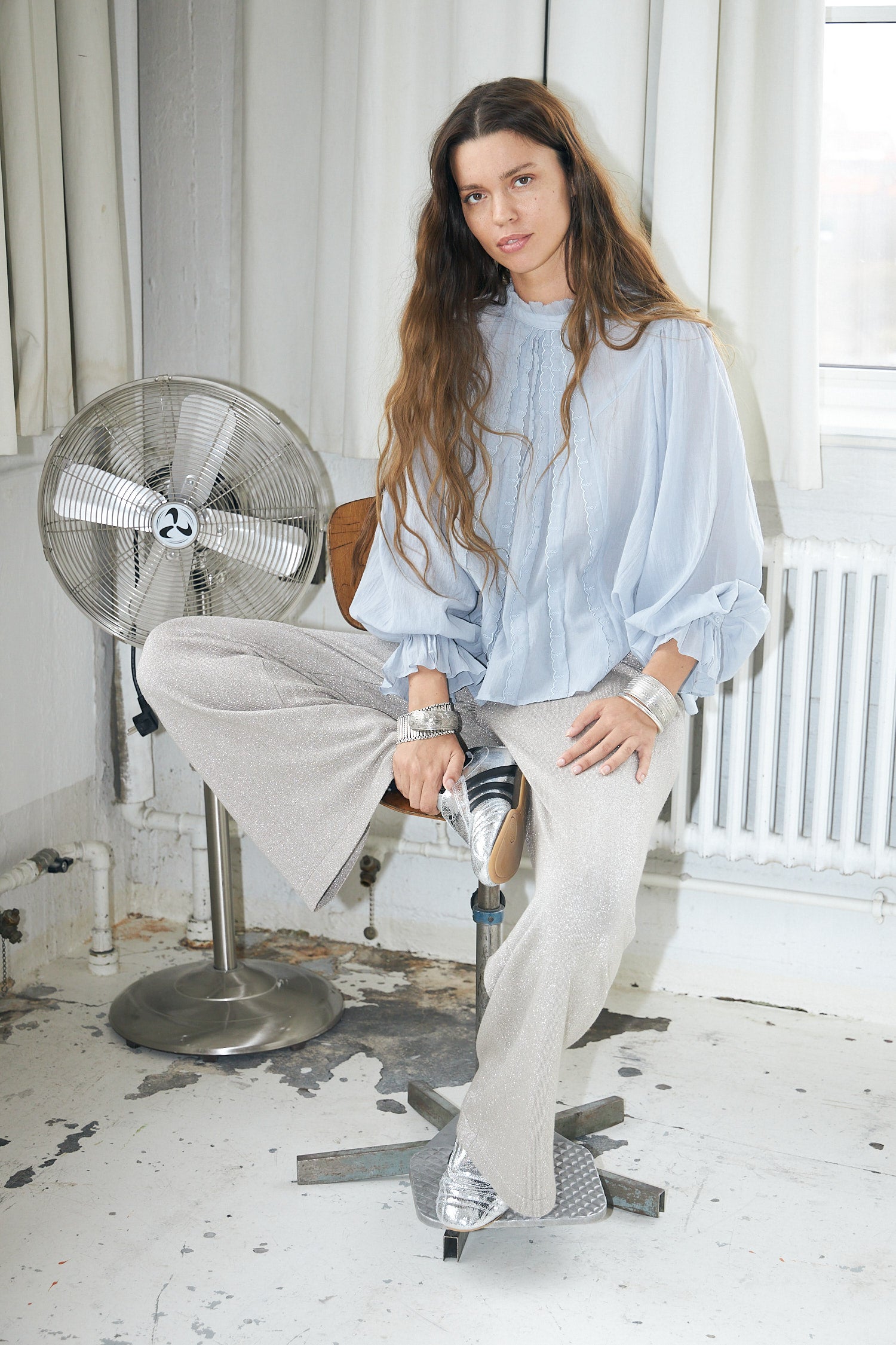 Lollys Laundry PresleyLL Bluse Shirt 29 Dusty Blue