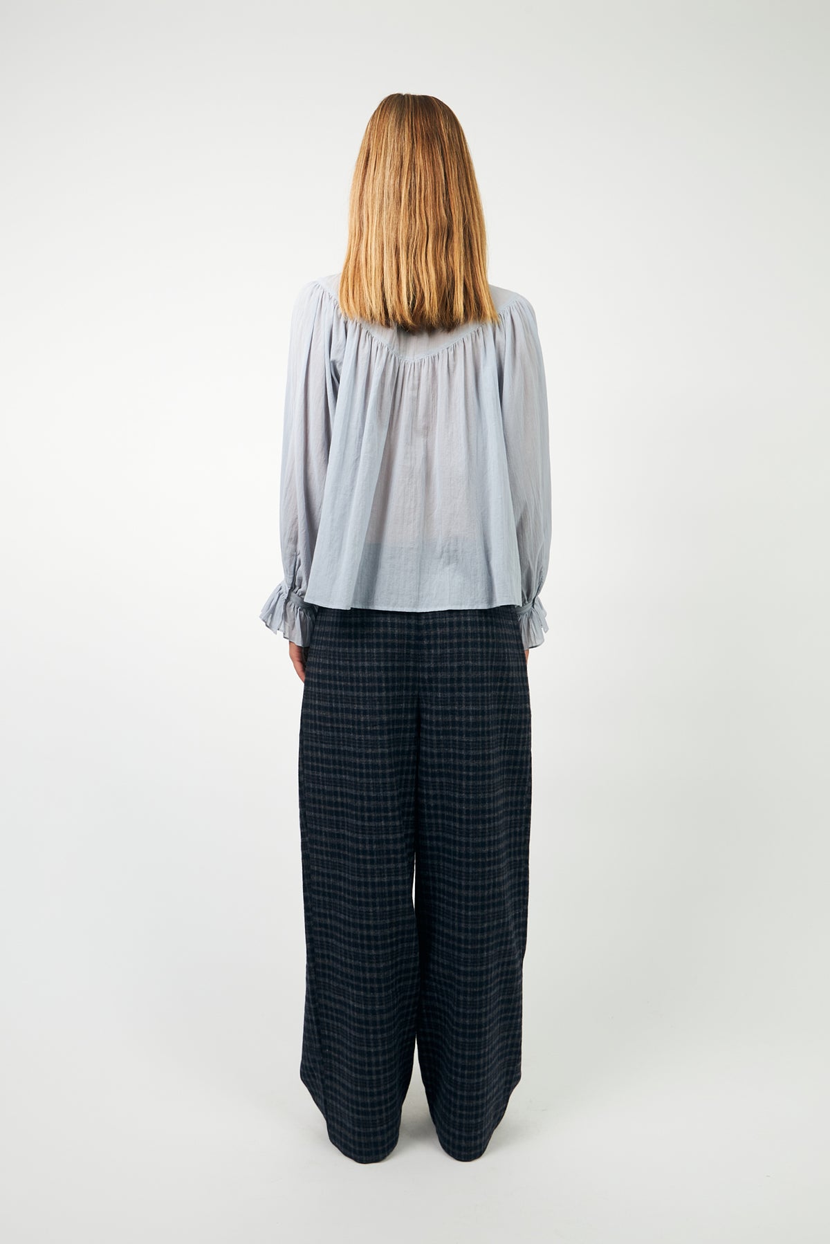 Lollys Laundry PresleyLL Bluse Shirt Gedämpftes Blau