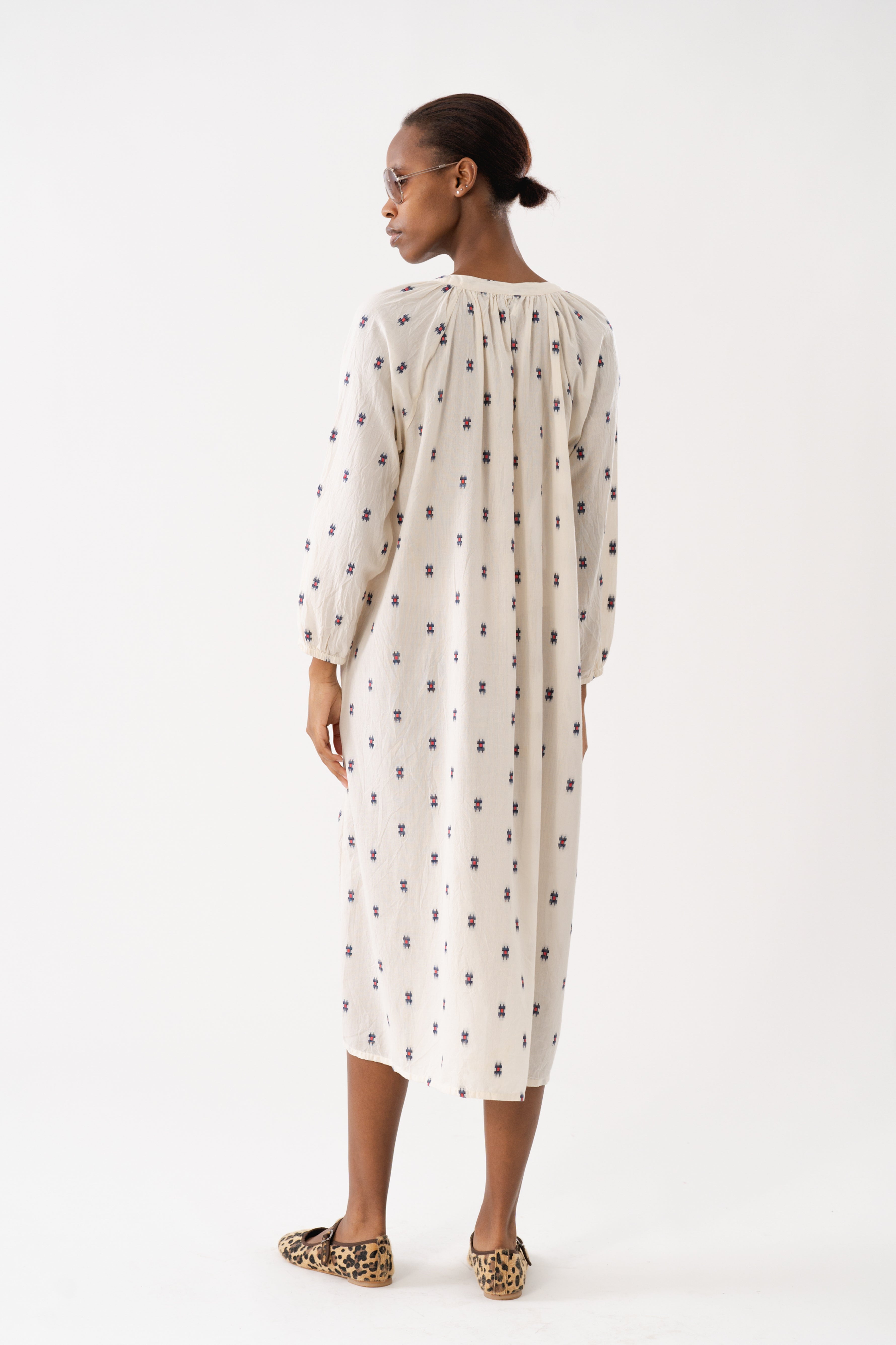 PunjabLL Midi Dress LS - Creme