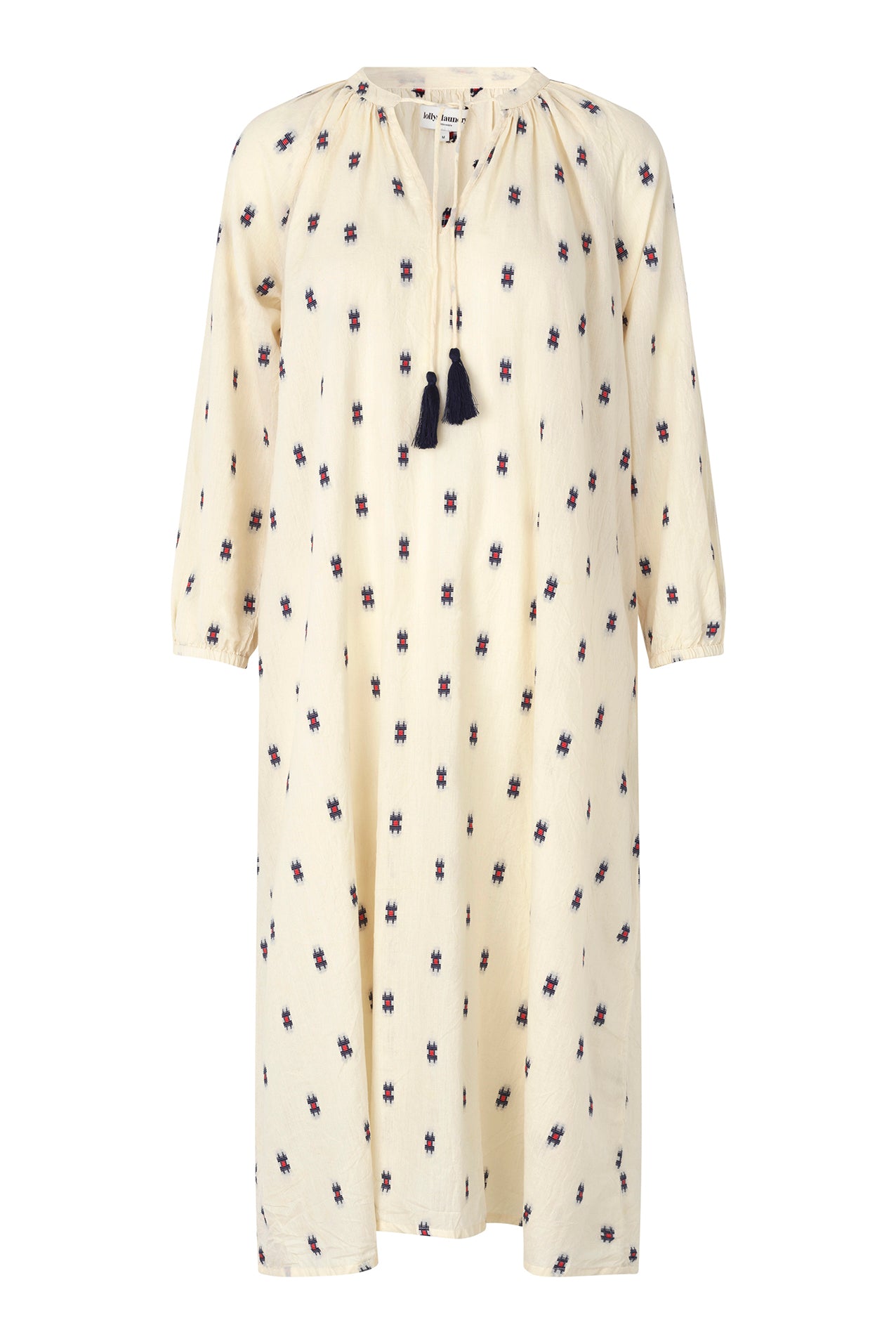 PunjabLL Midi Dress LS - Creme