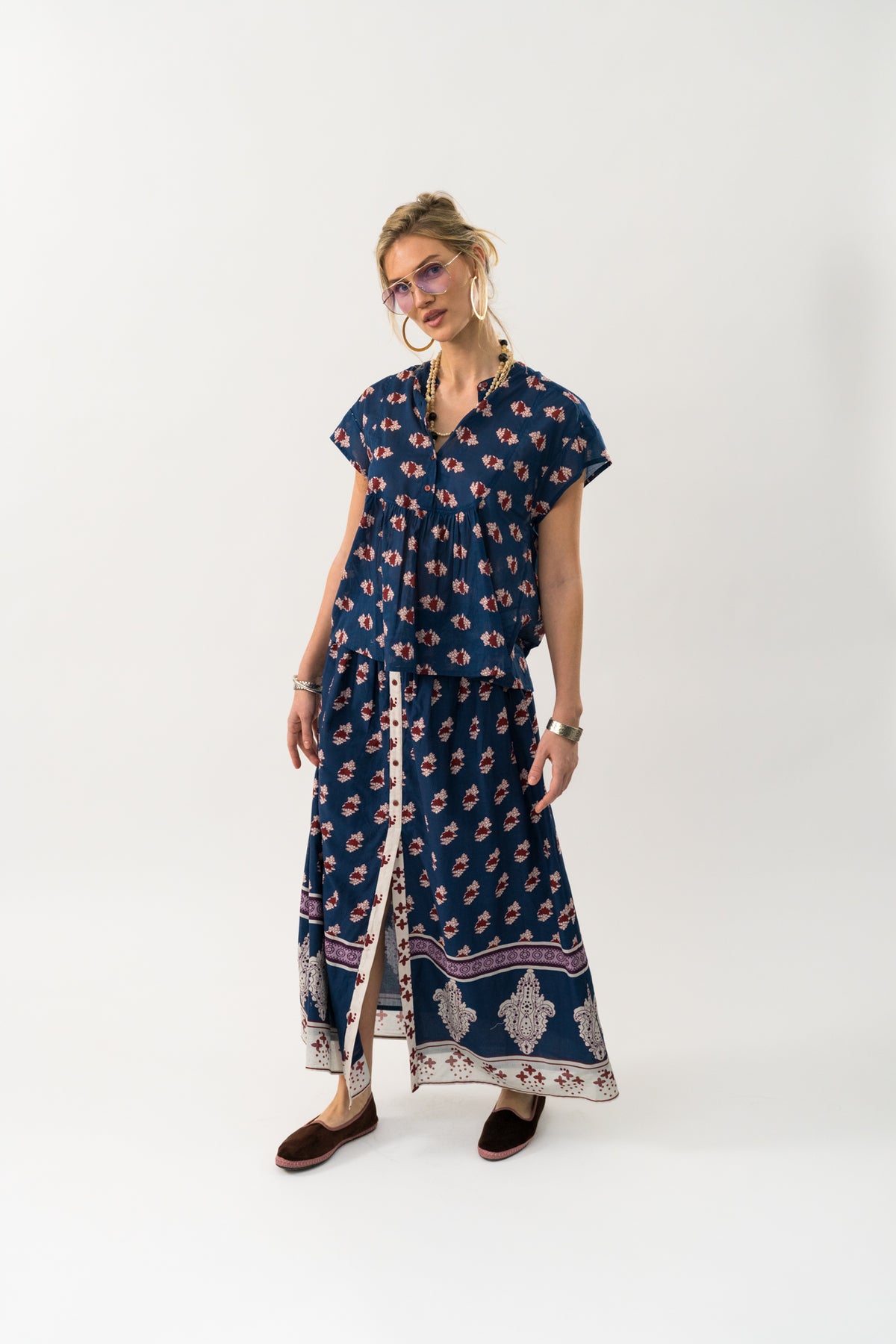 Lollys Laundry RioLL Maxi Rock Skirt Dunkelblau