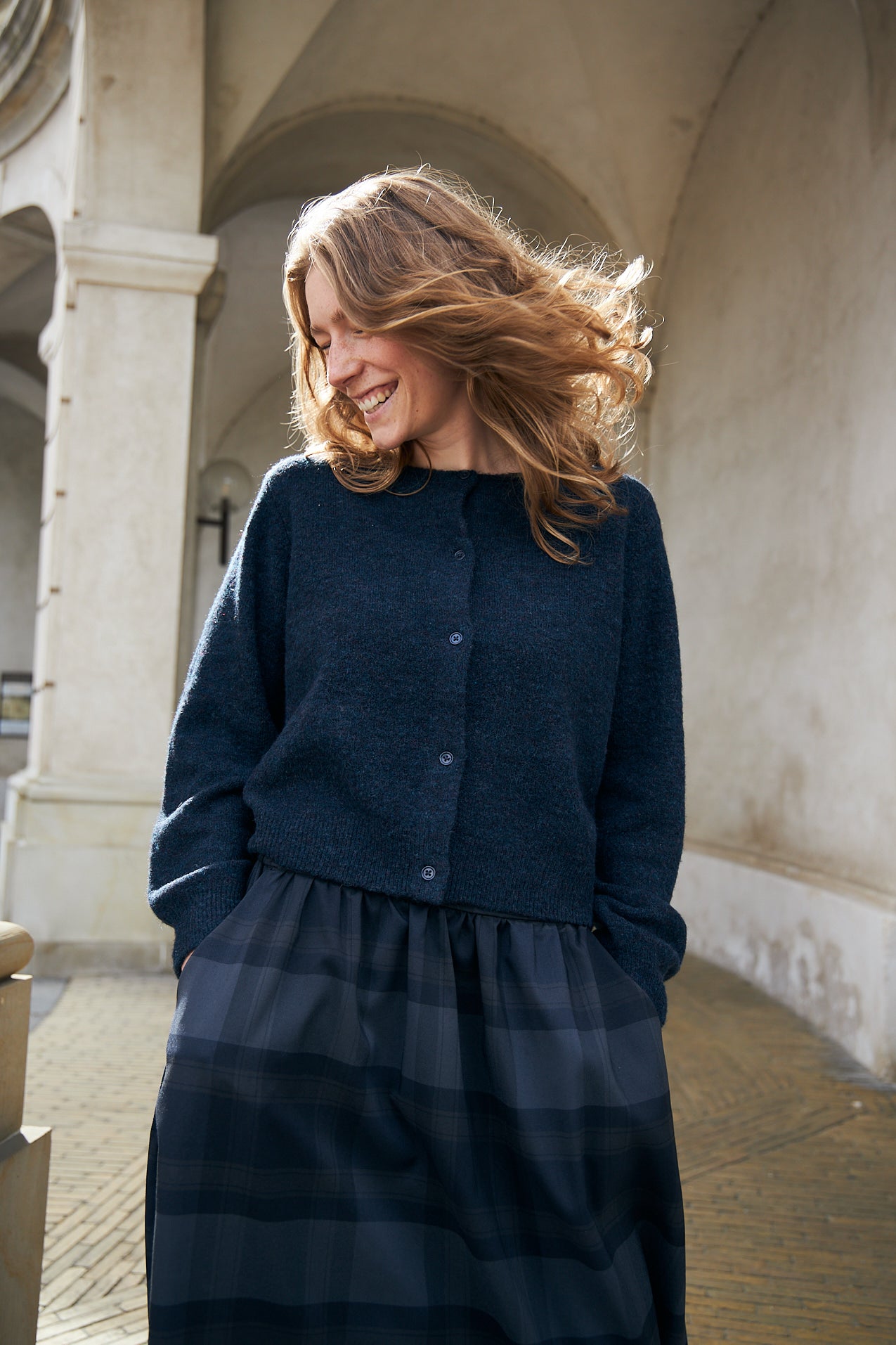 Lollys Laundry RoweLL Strickjacke Cardigan Navy