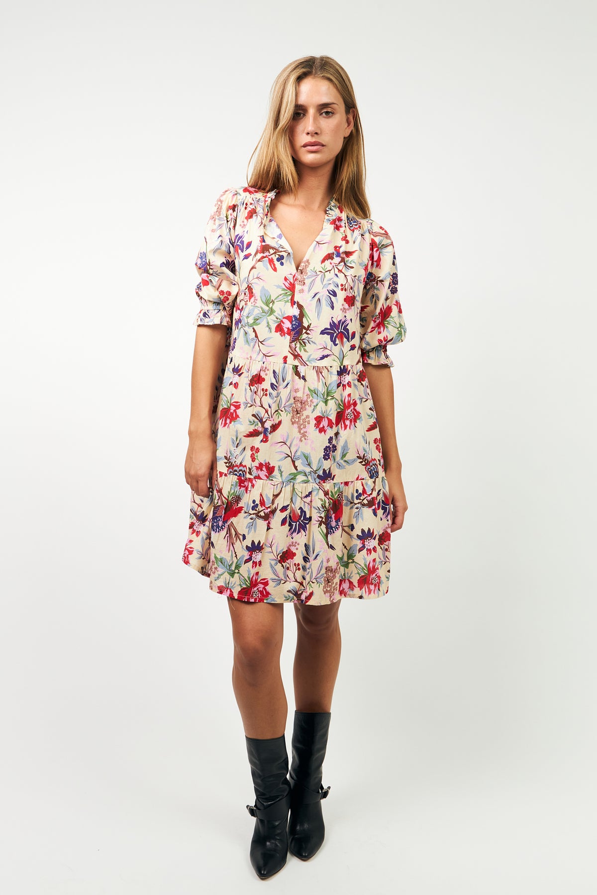 Lollys Laundry SabineLL kurzes Kleid Dress Blumenmuster