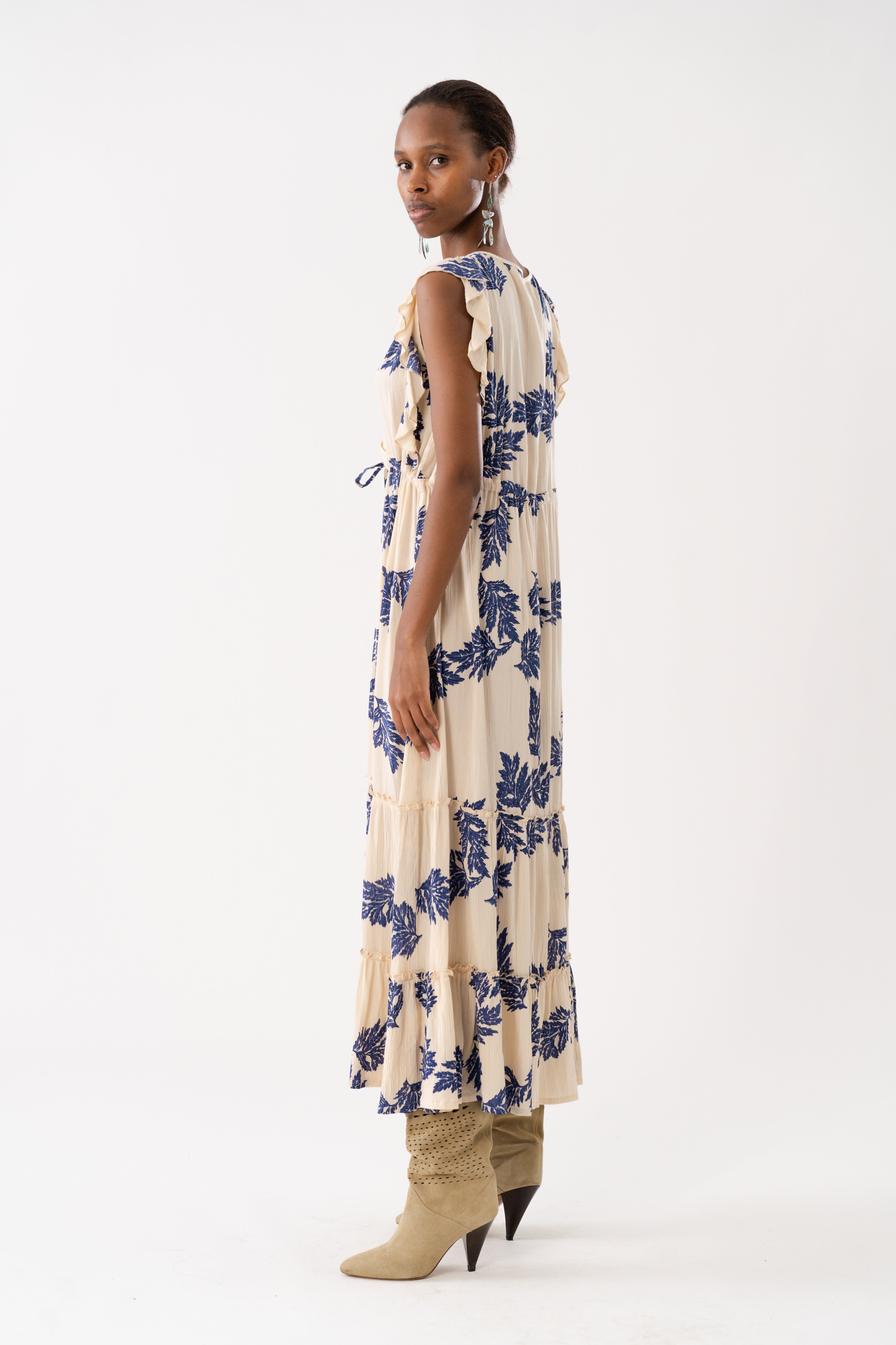 SamoLL Midi Dress SL - Flower Print