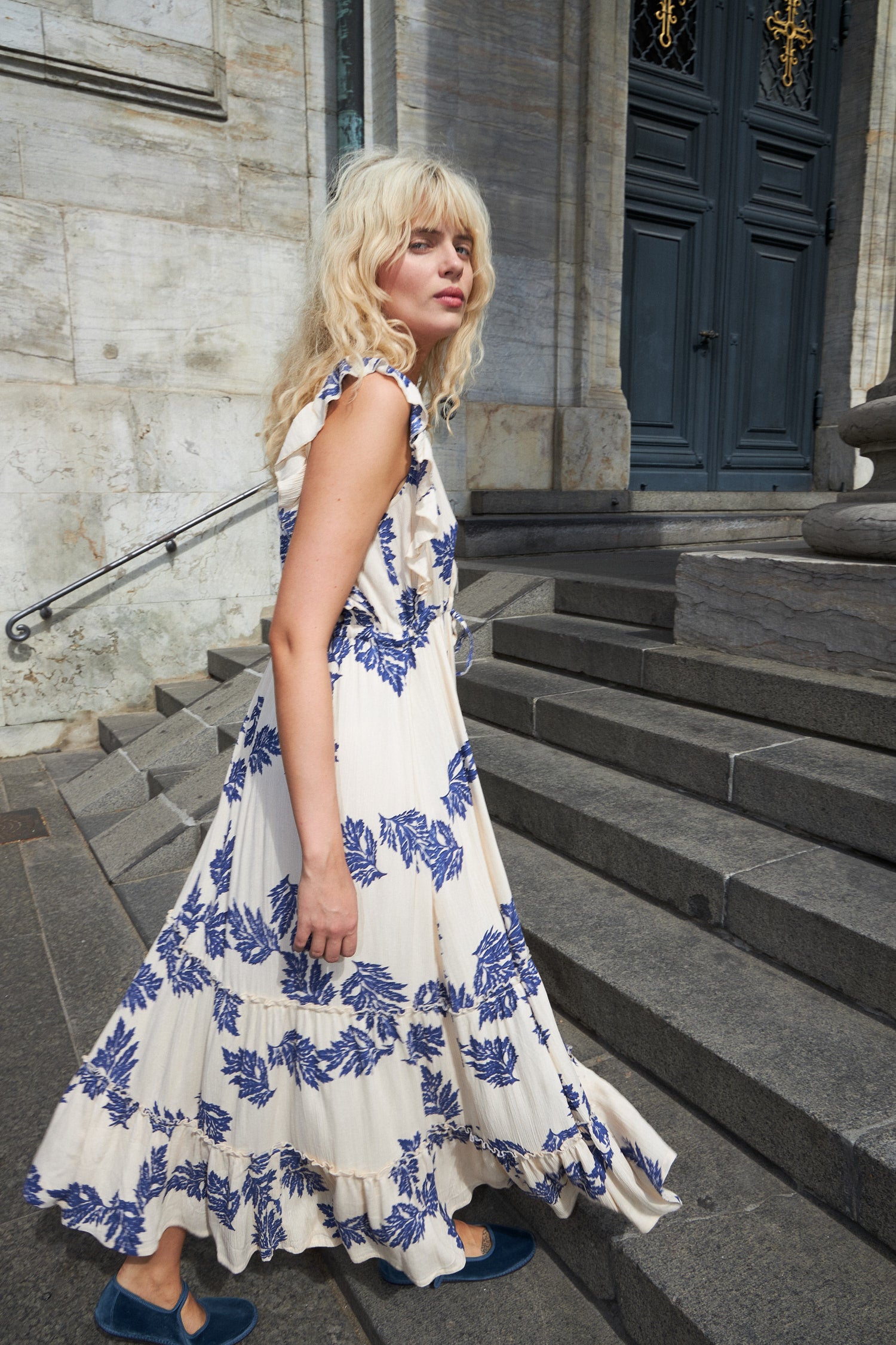 SamoLL Midi Dress SL - Flower Print