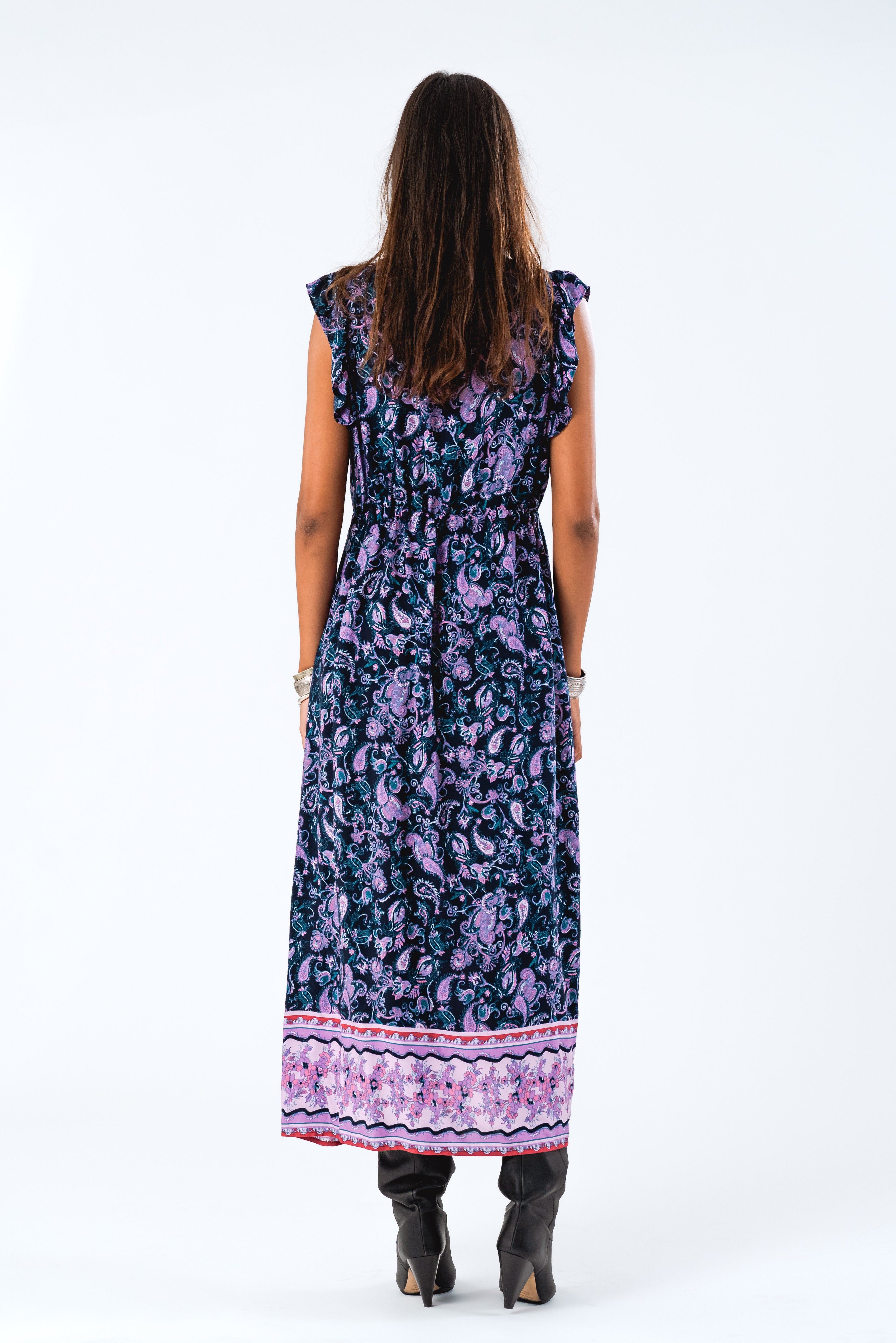 SamoLL Midi Dress SL - Flower Print