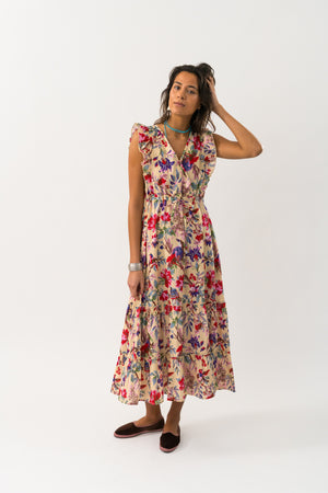Lollys Laundry SamoLL Midi Kleid Dress 74 Flower Print