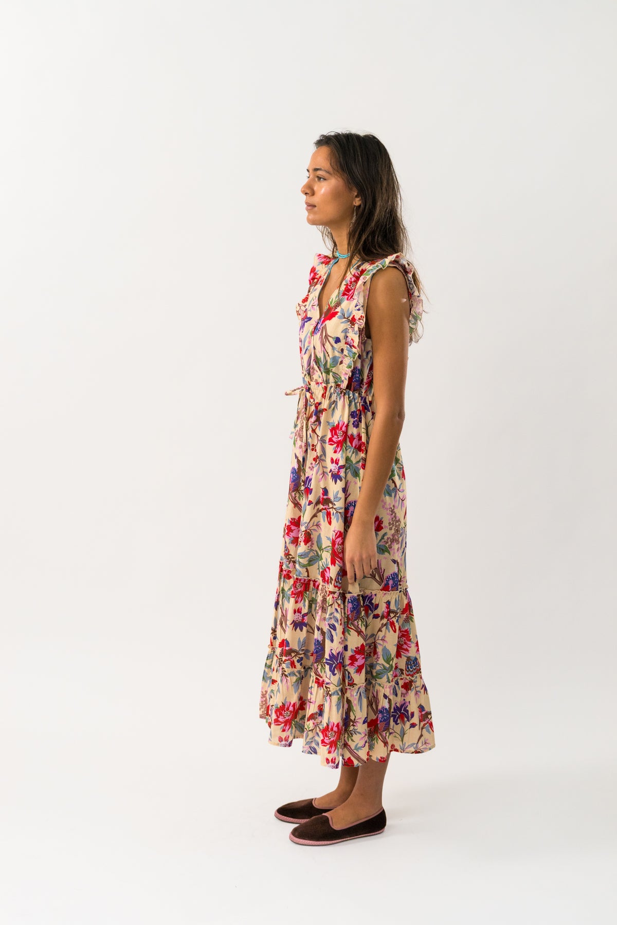 Lollys Laundry SamoLL Midi Kleid Dress Blumenmuster