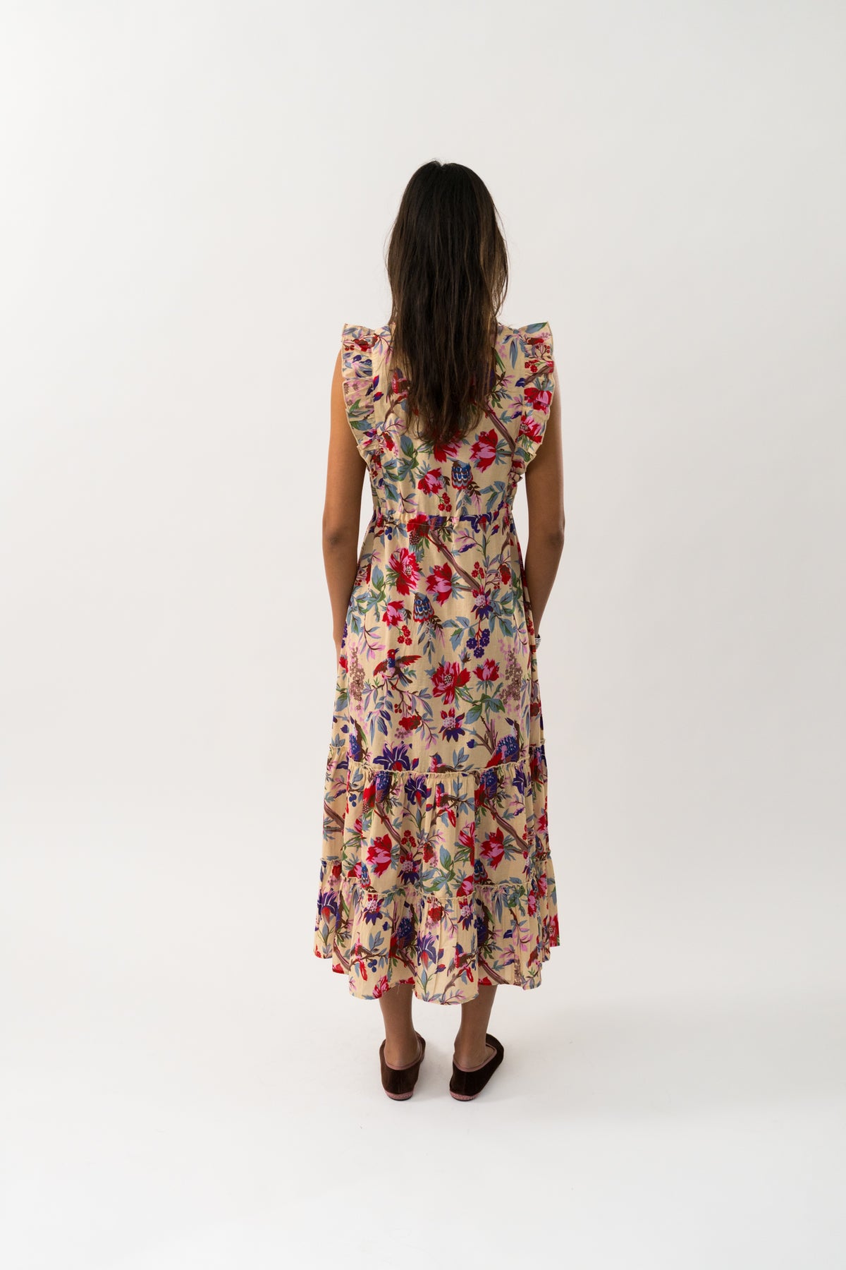 Lollys Laundry SamoLL Midi Kleid Dress Blumenmuster
