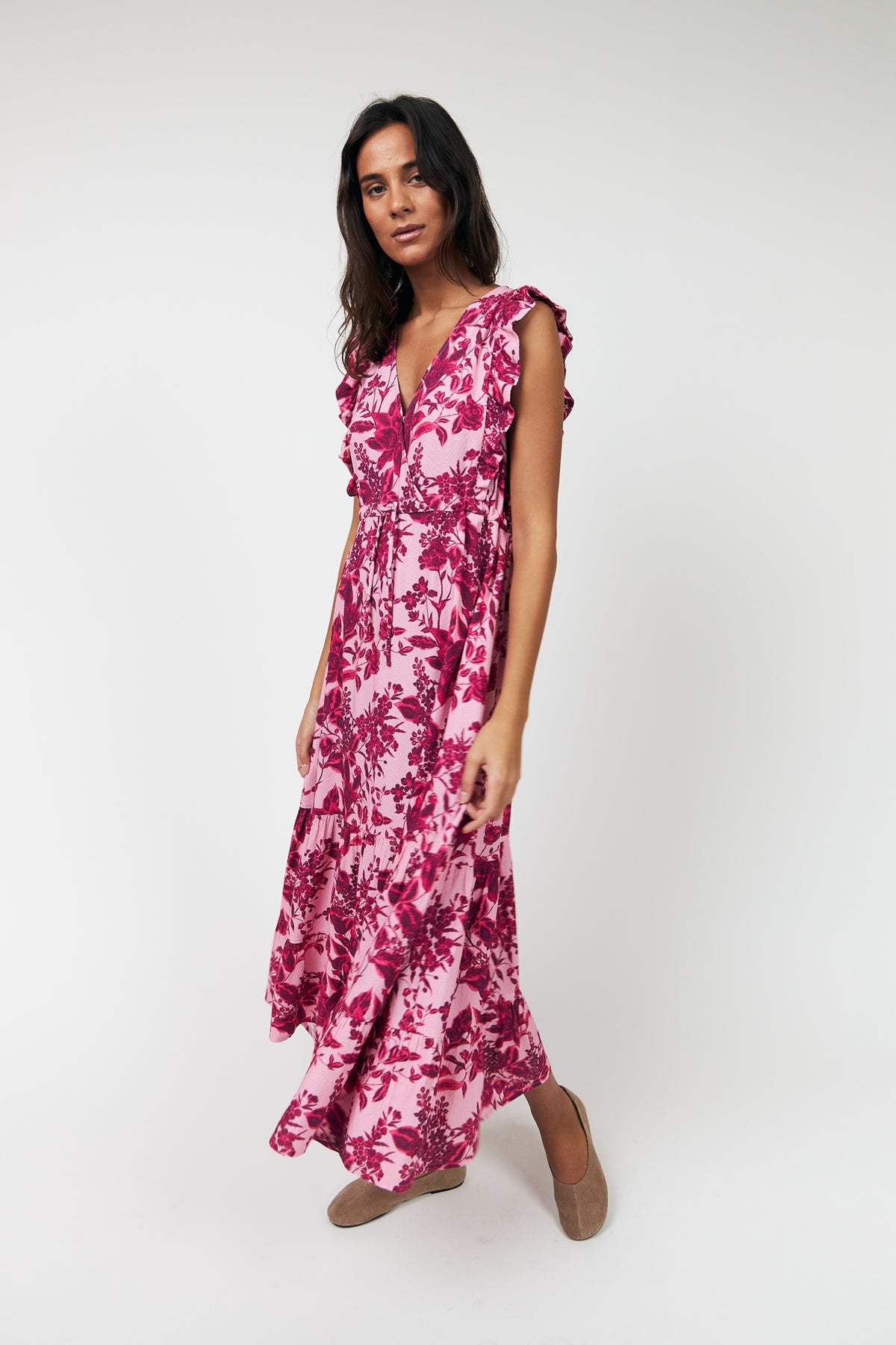 Lollys Laundry SamoLL Midi Kleid Dress Pink