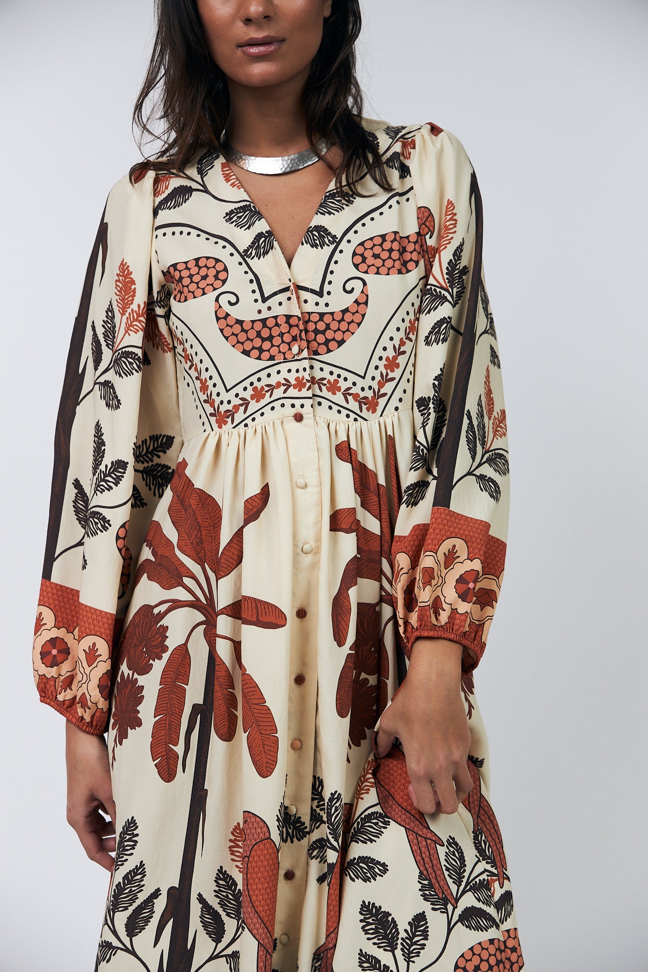 SaraiLL Maxi Kleid - Creme