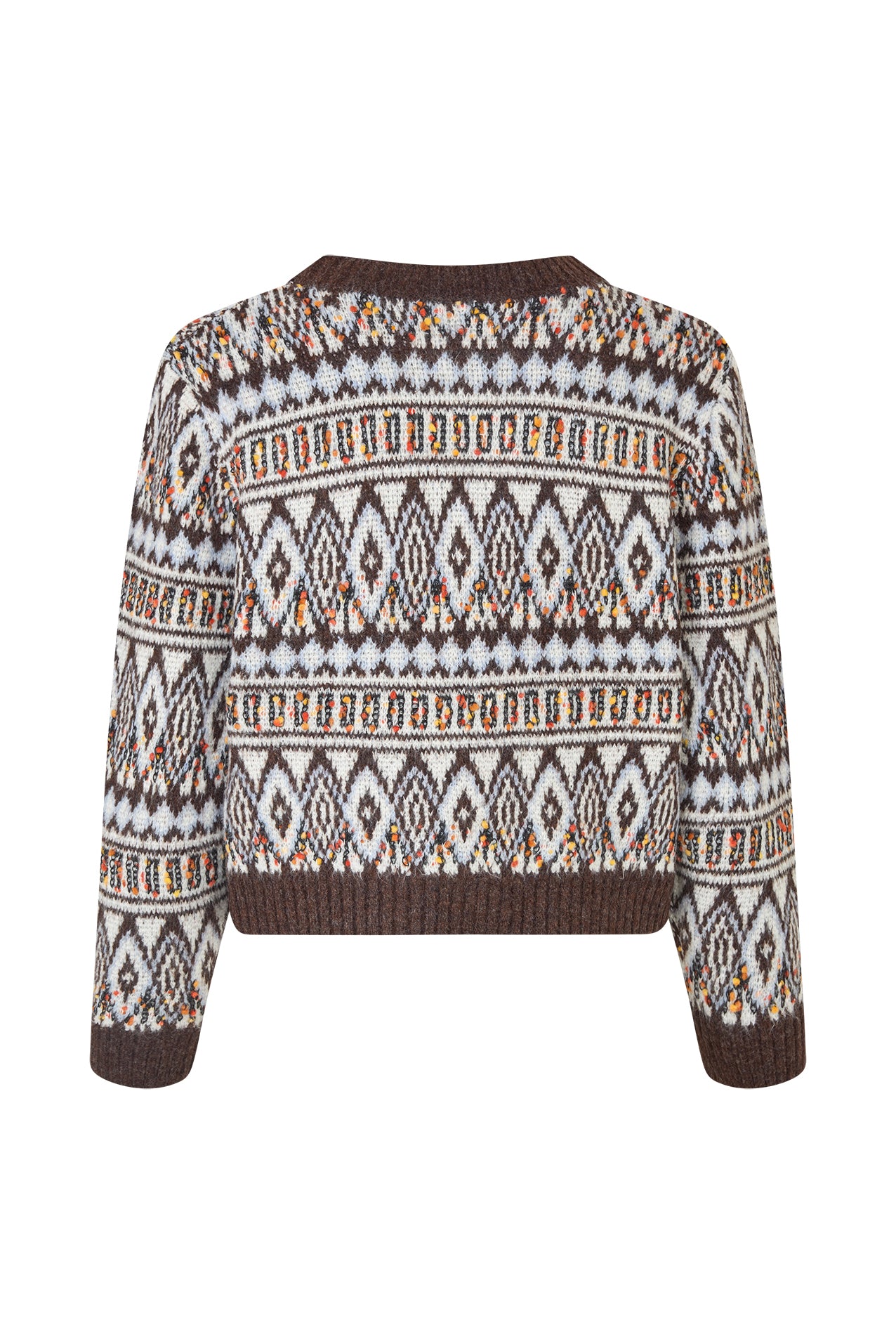 Lollys Laundry SaxoLL Strick Cardigan Cardigan Dunkelbraun