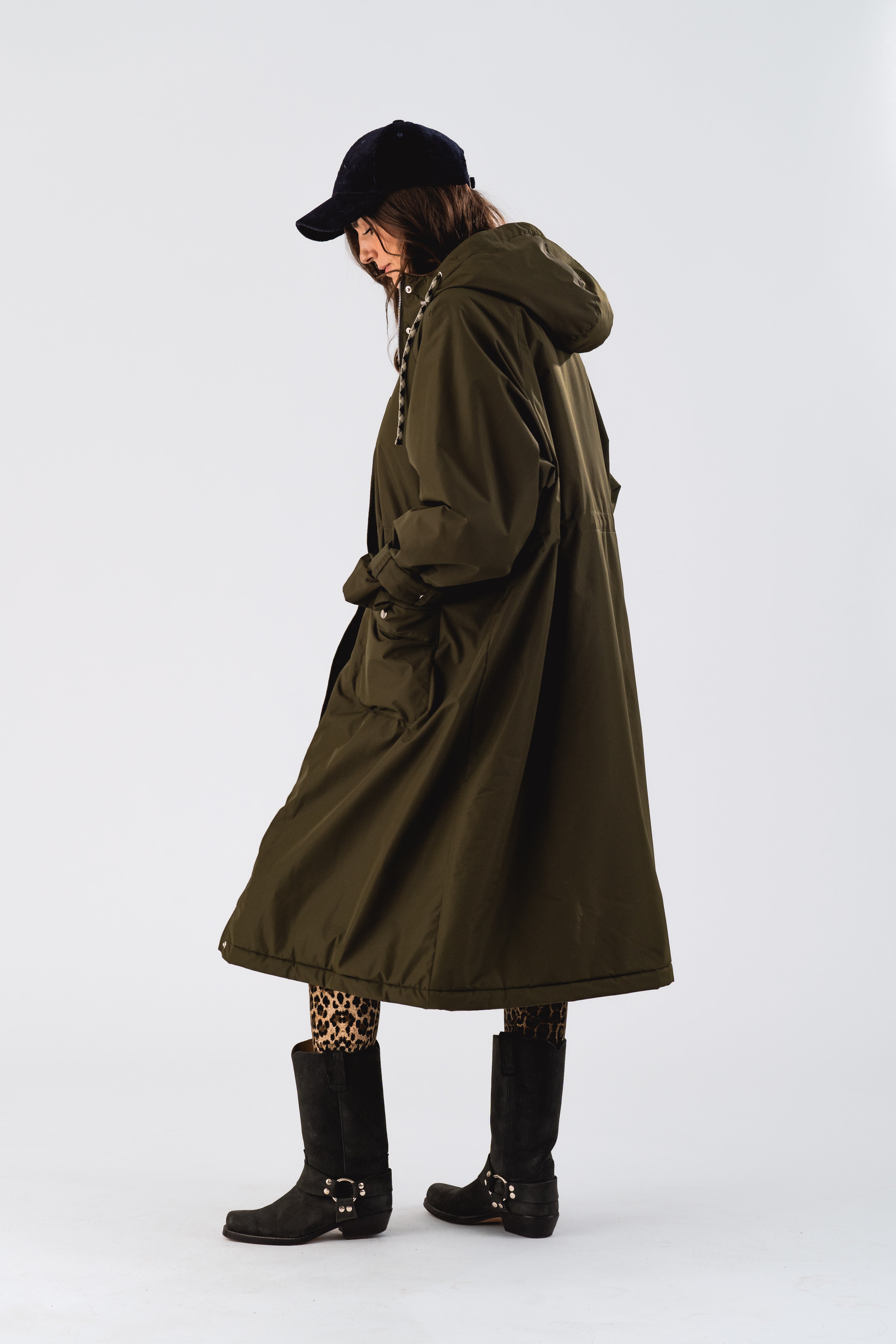 SheaLL Coat Long - Dark Green