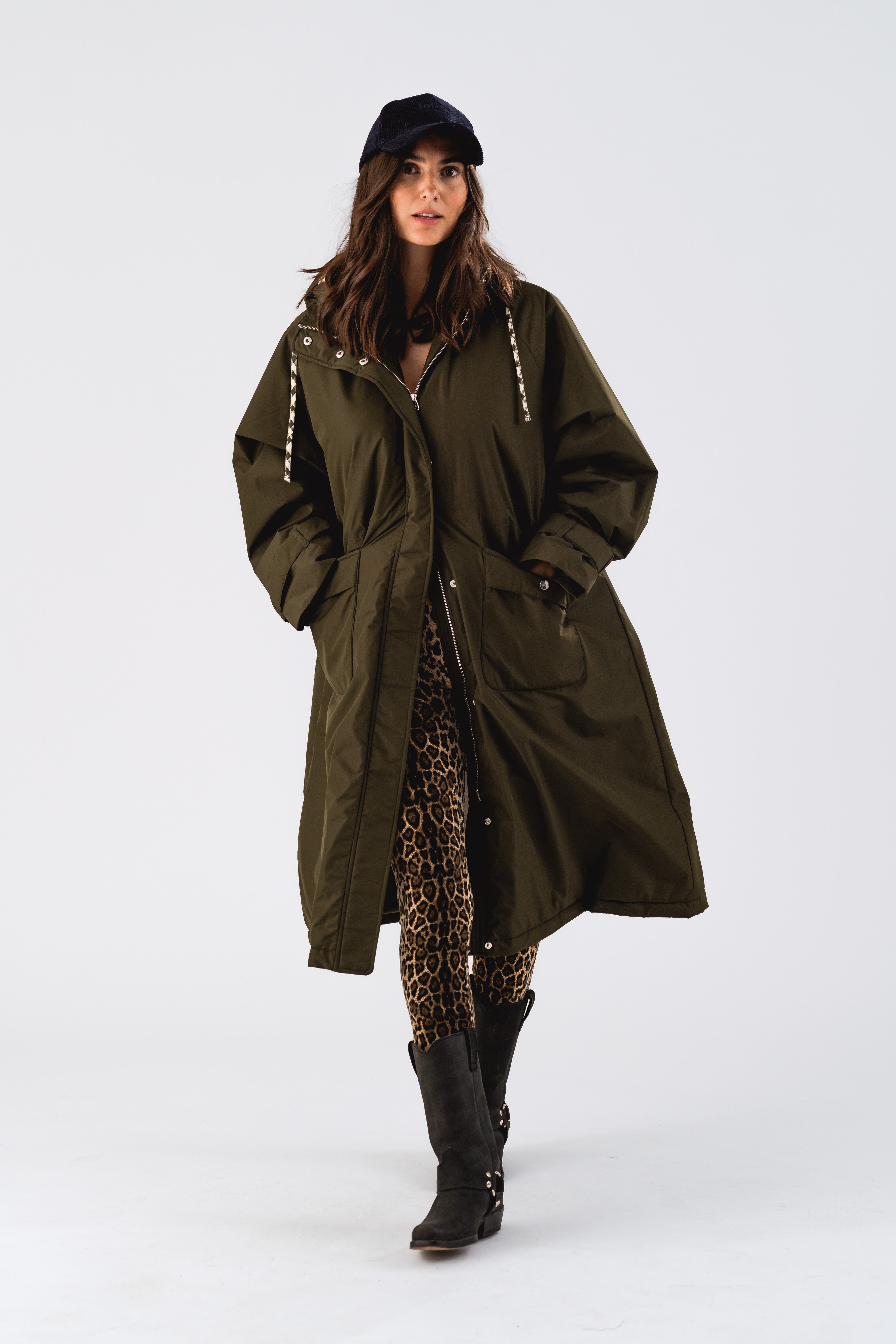 SheaLL Coat Long - Dark Green
