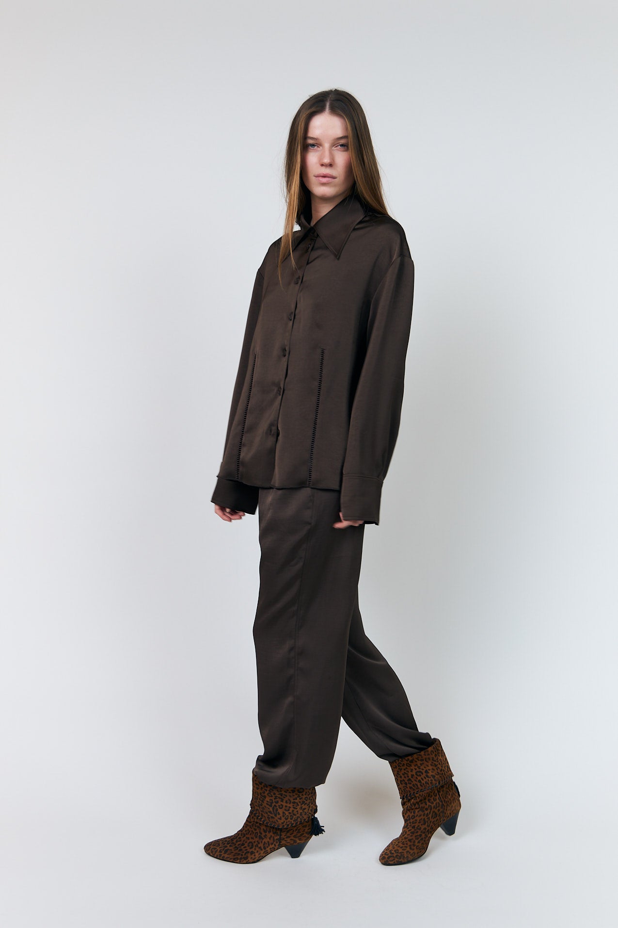 Lollys Laundry SolLL Bluse Shirt Dunkelbraun