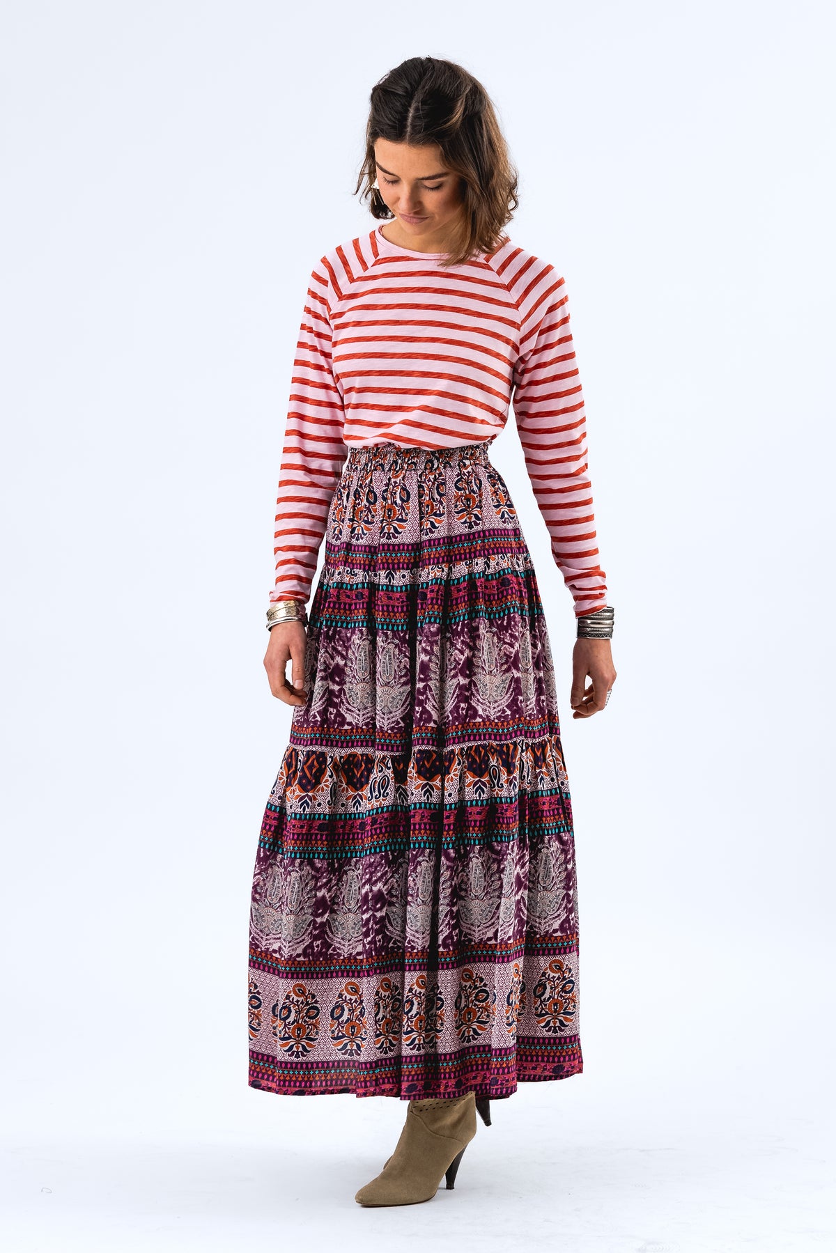 Lollys Laundry SunsetLL Maxi Rock Skirt Blumenmuster